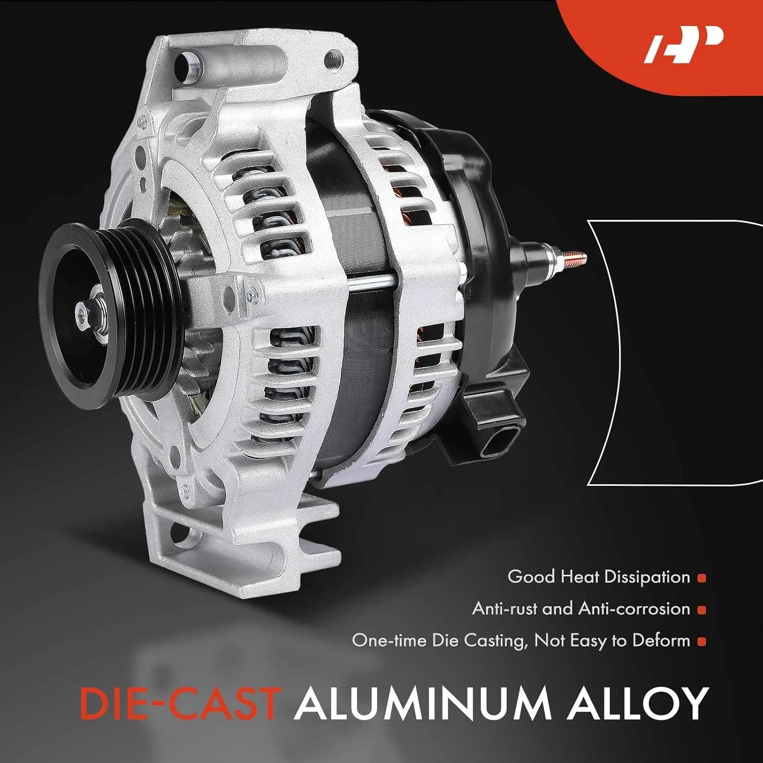 آلترناتور ممتاز سازگار با کادیلاک SRX 2004-2006 4.6L، STS 2005 4.6L، STS 2006 4.4L/4.6L، 12 ولت 150 آمپر پولی 5 شیار جهت عقربه‌های ساعت، جایگزین# 1042103261، 1042103260، 25756440، 90295538، 1042103260