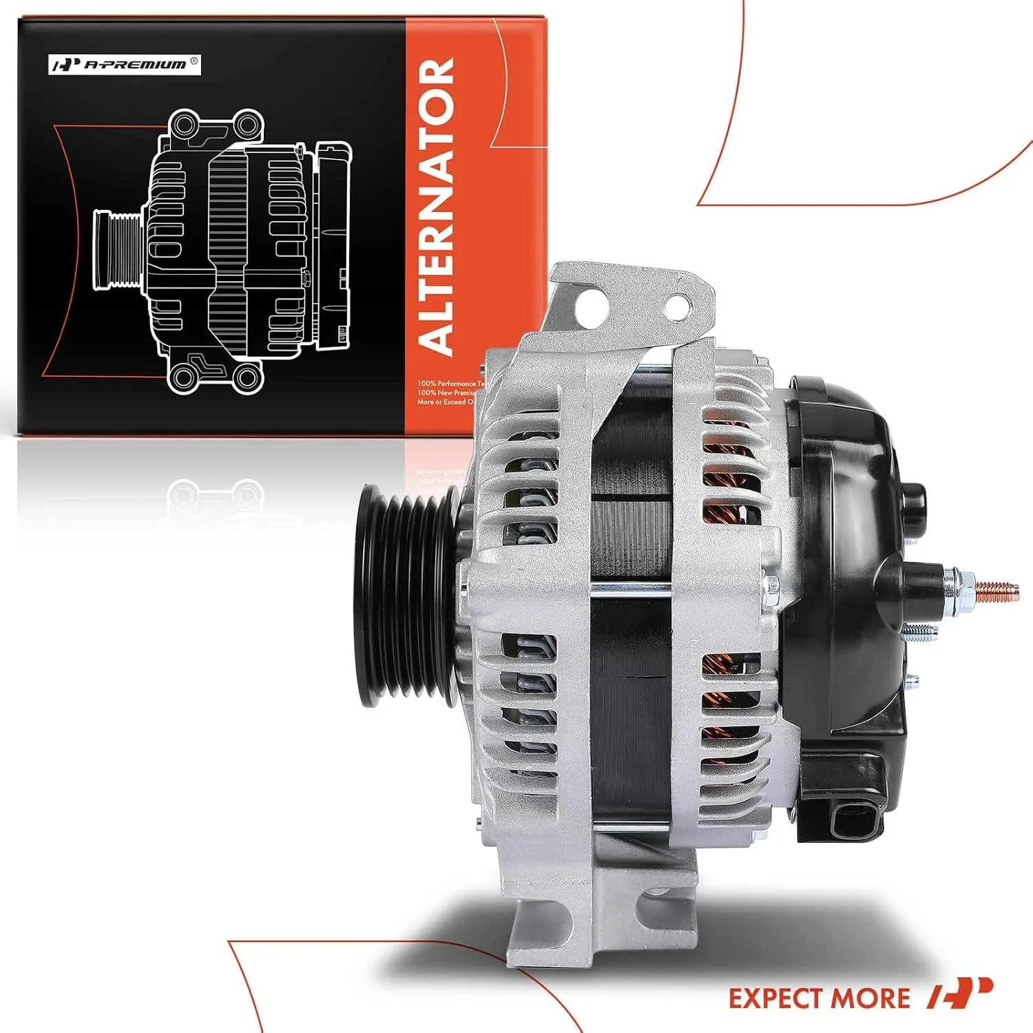 آلترناتور ممتاز سازگار با کادیلاک SRX 2004-2006 4.6L، STS 2005 4.6L، STS 2006 4.4L/4.6L، 12 ولت 150 آمپر پولی 5 شیار جهت عقربه‌های ساعت، جایگزین# 1042103261، 1042103260، 25756440، 90295538، 1042103260
