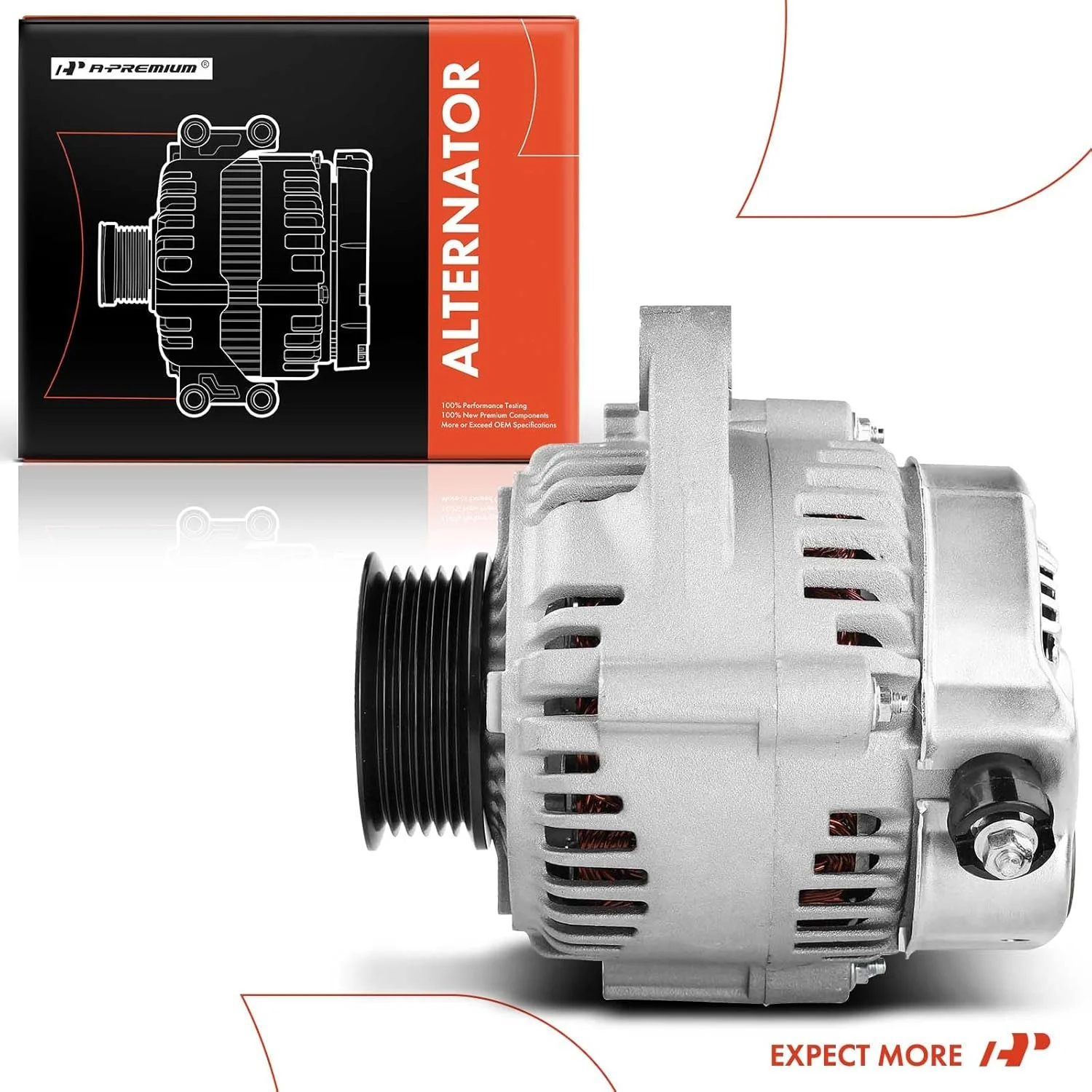 دینام A-Premium سازگار با هوندا آکورد 1994-1997، L4 2.2L، 12 ولت 80 آمپر پولی 6 شیار CCW