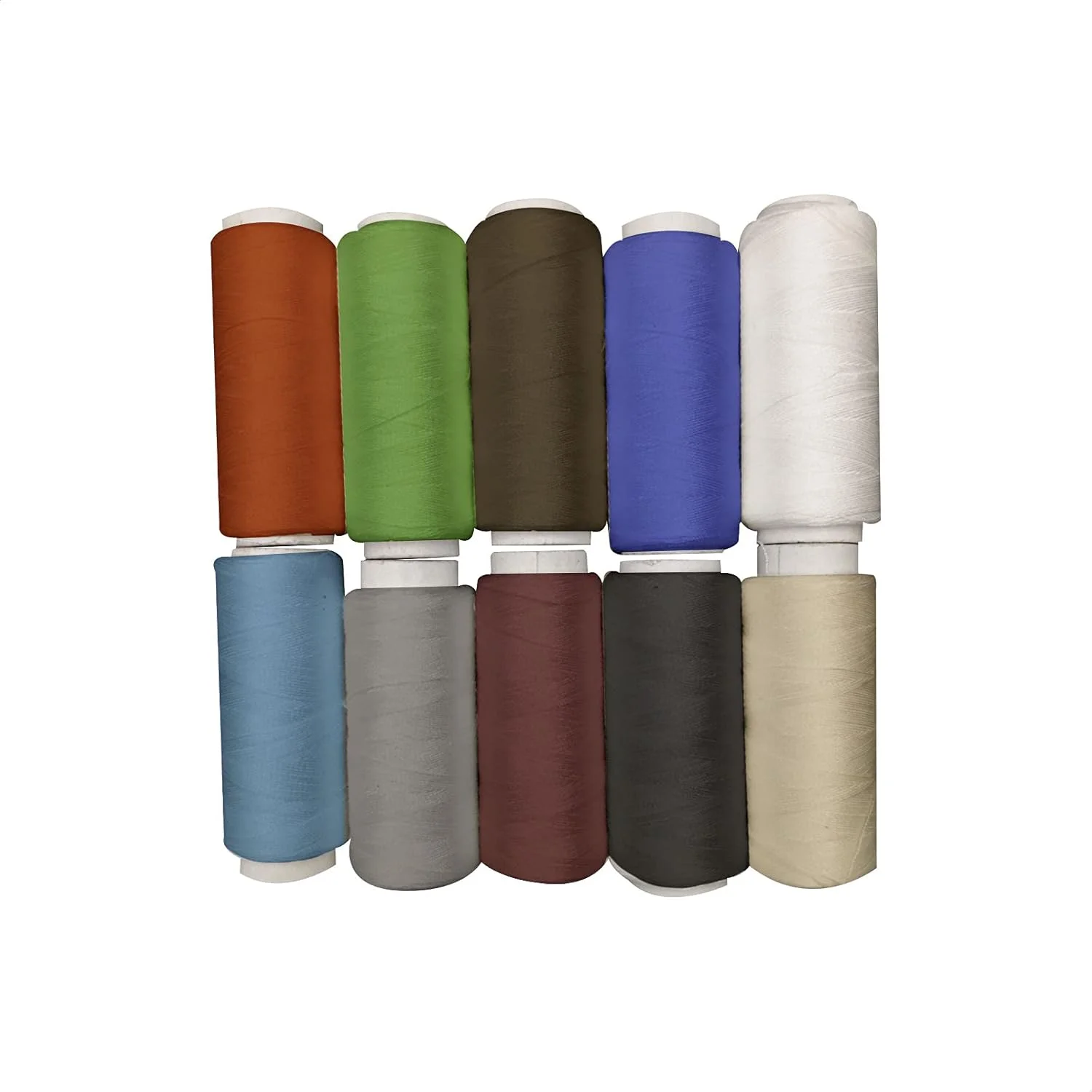 نخ خیاطی EUROXANTY | قرقره نخ | 100% پلی استر | چرخ خیاطی | برای کوک زدن | گلدوزی | نخ ضخیم | بسته 10 عددی | چند رنگ |