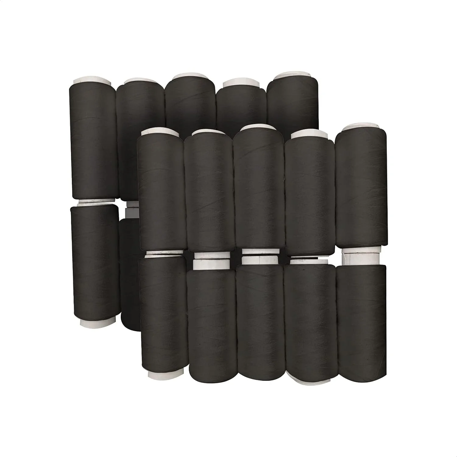 نخ خیاطی EUROXANTY | قرقره نخ | 100% پلی استر | چرخ خیاطی | برای کوک زدن | گلدوزی | نخ سنگین | بسته 20 عددی | مشکی |