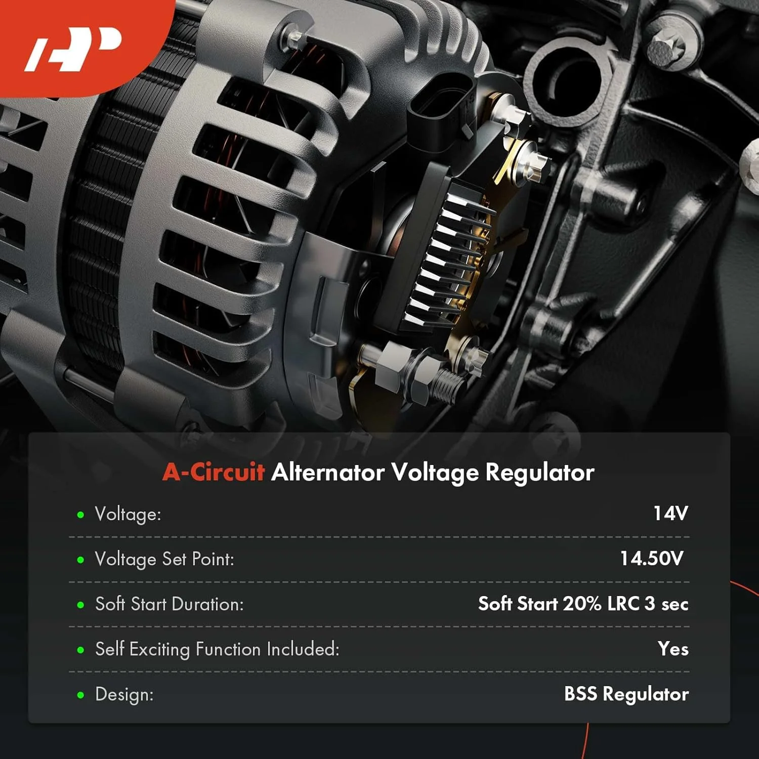 رگولاتور ولتاژ آلترناتور 14 ولت A-Premium سازگار با هیوندای الانترا، سوناتا، اکسنت، اسکوپ و دوج رم و میتسوبیشی میراژ، اکلیپس، گالانت و کرایسلر کانکوئست و ایگل تالون و پلیموث کلت