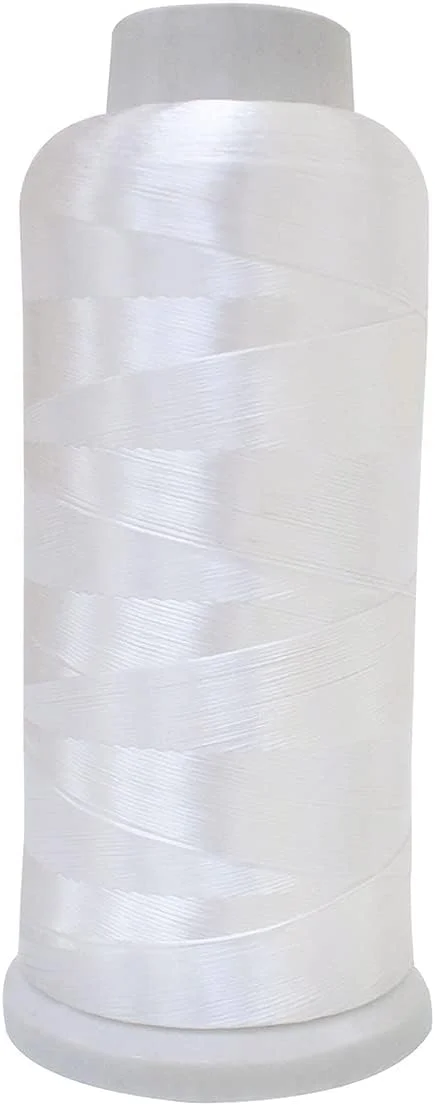 نخ ابریشم هنری تخت و بدون تاب برای گلدوزی دستی به سبک ژاپنی- 1 رول/2000 متر (2187 یارد) رنگ سفید