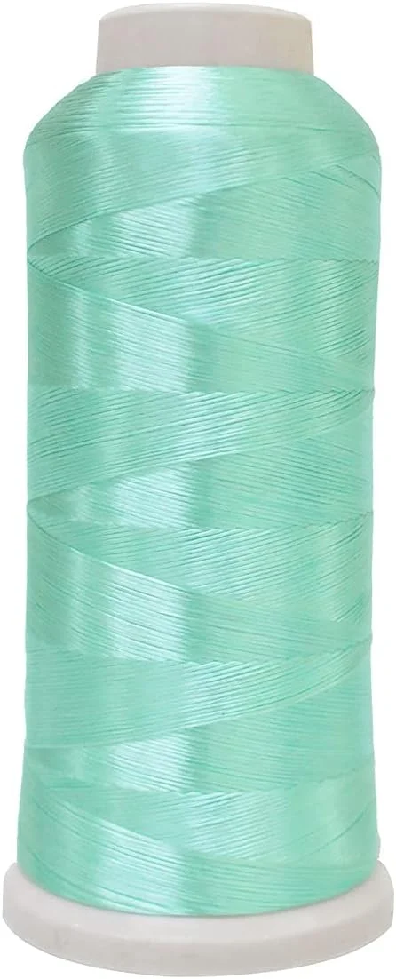 نخ ابریشم هنری تخت و بدون تاب مخصوص گلدوزی، مناسب برای گلدوزی دستی به سبک ژاپنی- 1 رول/2000 متر (2187 یارد) رنگ فیروزه ای