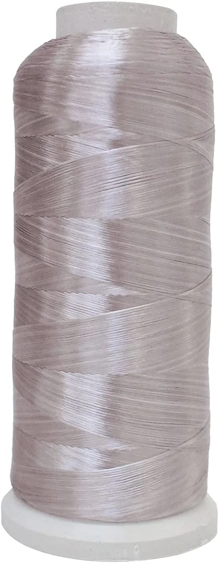 نخ ابریشم هنری تخت و بدون تاب مخصوص گلدوزی با دست به سبک ژاپنی - 1 رول / 2000 متر (2187 یارد) رنگ خاکستری