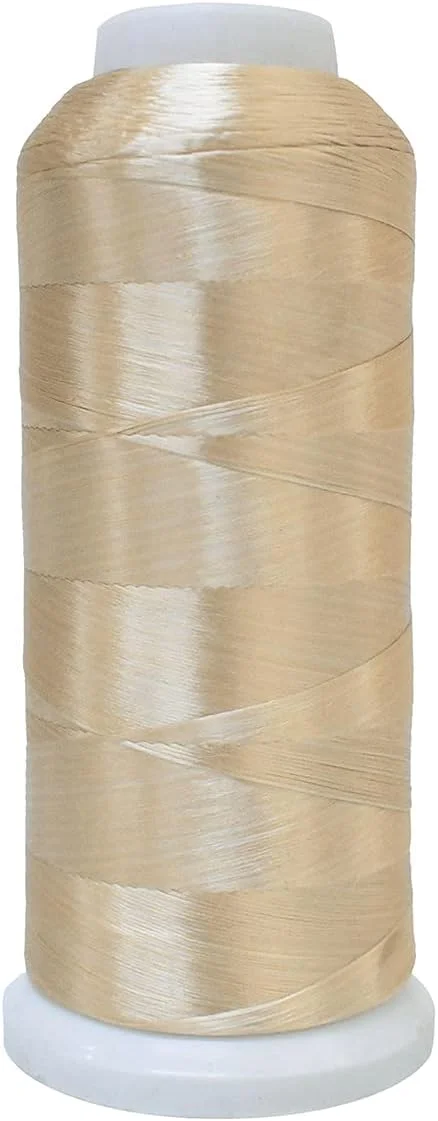 نخ ابریشم هنری تخت و بدون تاب برای گلدوزی دستی به سبک ژاپنی - 1 رول / 2000 متر (2187 یارد) رنگ طلایی روشن