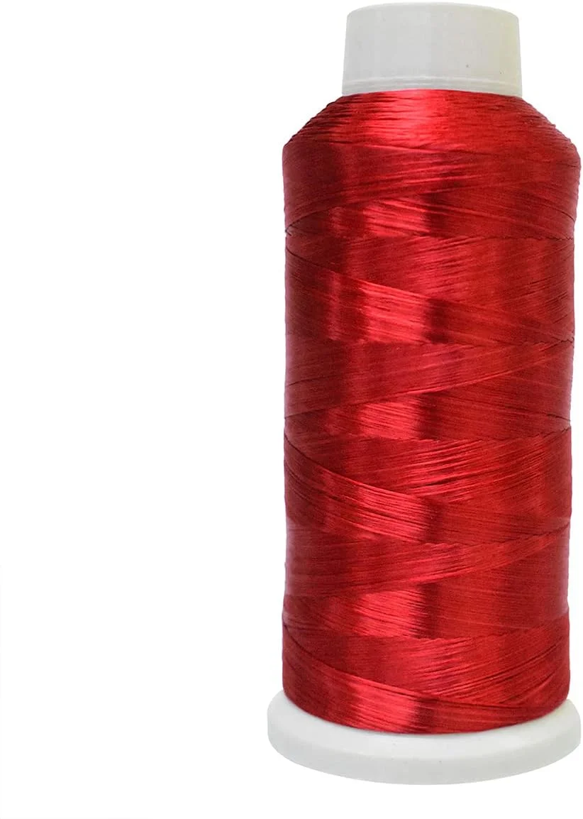 نخ ابریشم هنری تخت و بدون تاب برای گلدوزی دستی به سبک ژاپنی - 1 رول / 2000 متر (2187 یارد) رنگ قرمز