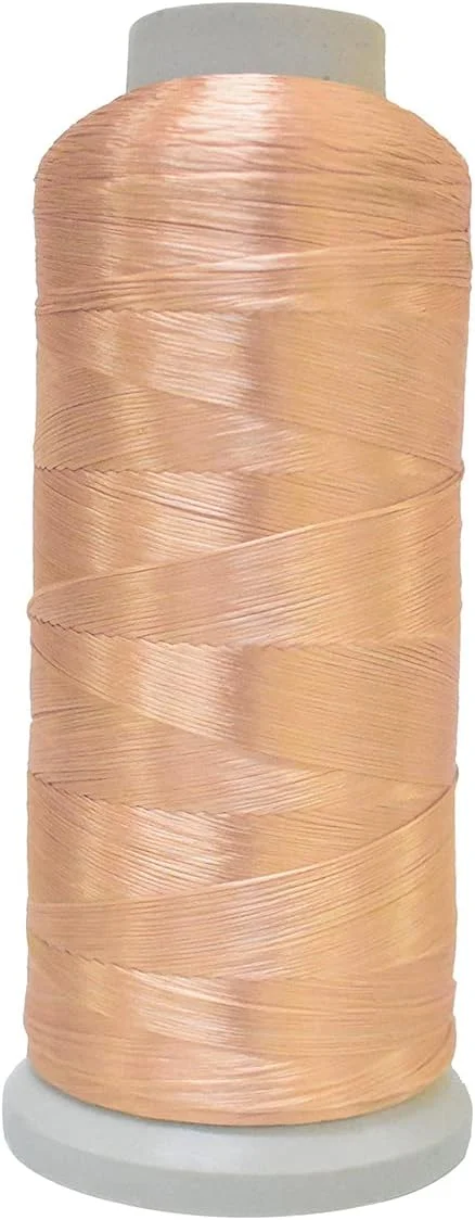 نخ ابریشم هنری تخت و بدون تاب برای گلدوزی دستی به سبک ژاپنی- 1 رول/2000 متر (2187 یارد) رنگ رزگلد