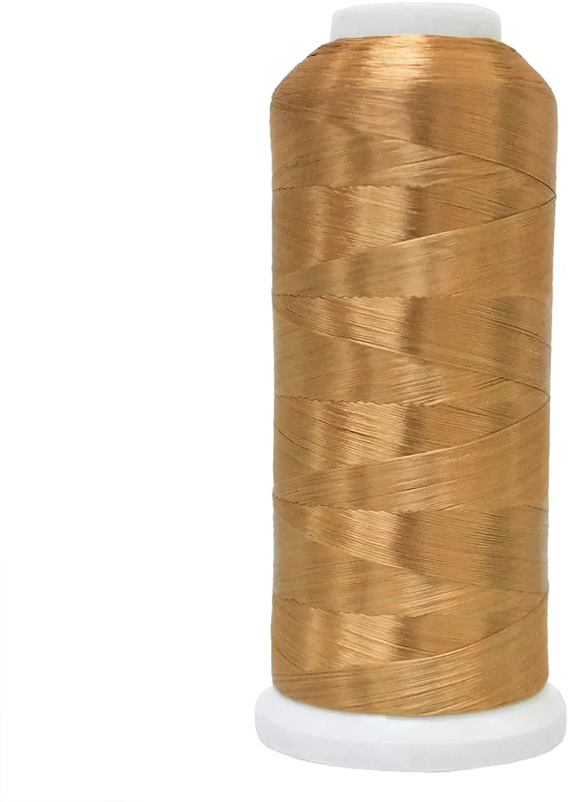 نخ ابریشم هنری تخت و بدون تاب برای گلدوزی دستی به سبک ژاپنی- 1 رول/2000 متر (2187 یارد) رنگ طلایی کهنه