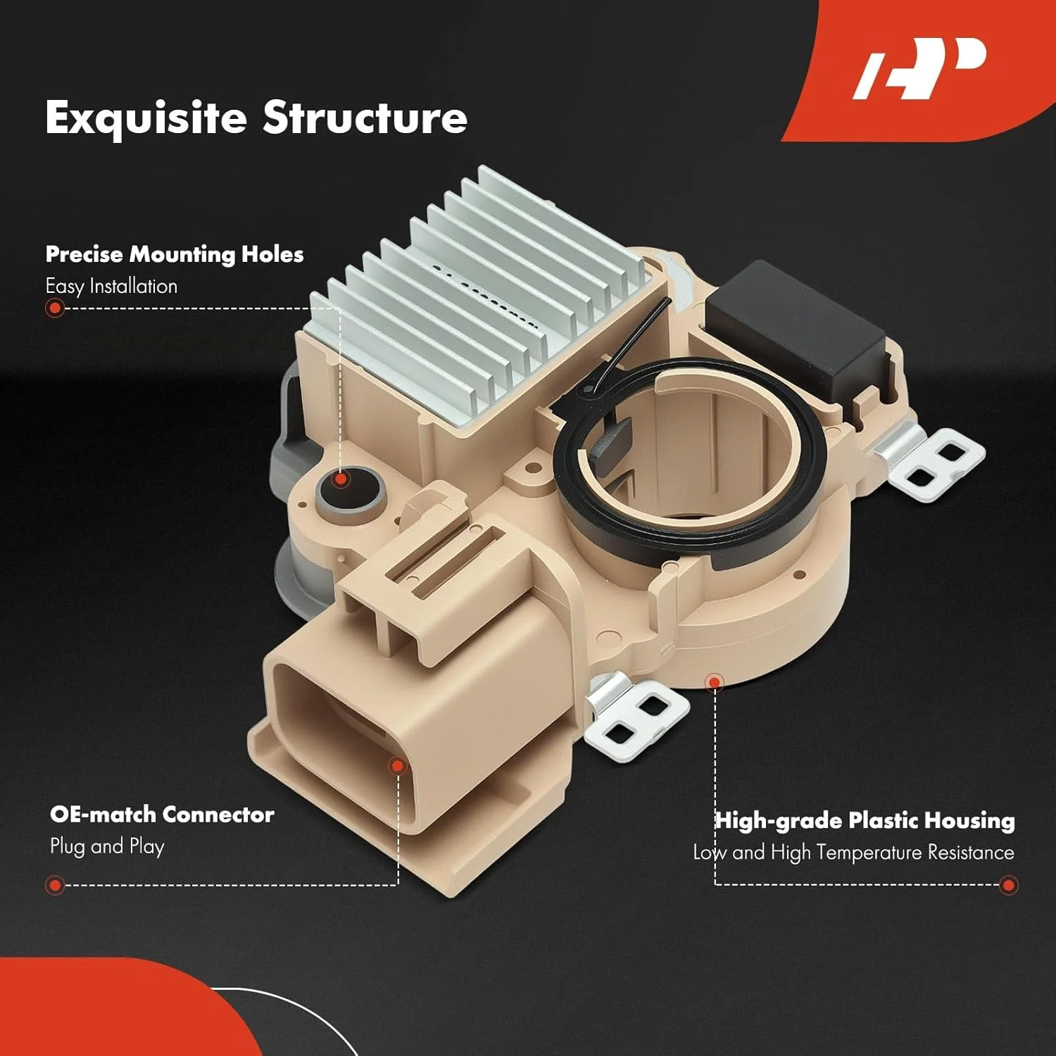 رگولاتور ولتاژ دینام A-Premium جایگزین برای مزدا سری B مدل های 1998-2006، MPV مدل های 1988-1999، 626، MX-6، فورد USA Probe، 14 ولت