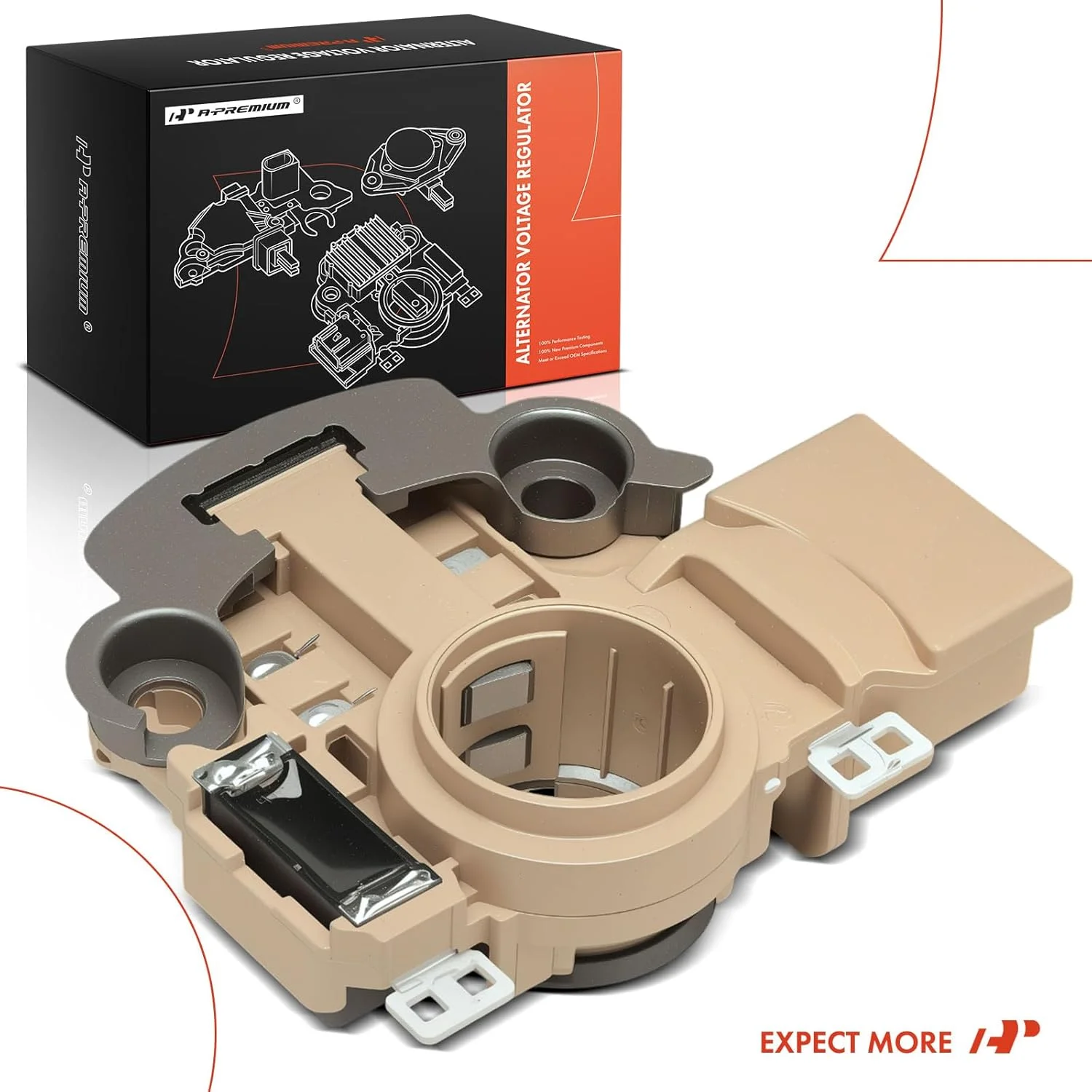 رگولاتور ولتاژ دینام A-Premium جایگزین برای مزدا سری B مدل های 1998-2006، MPV مدل های 1988-1999، 626، MX-6، فورد USA Probe، 14 ولت