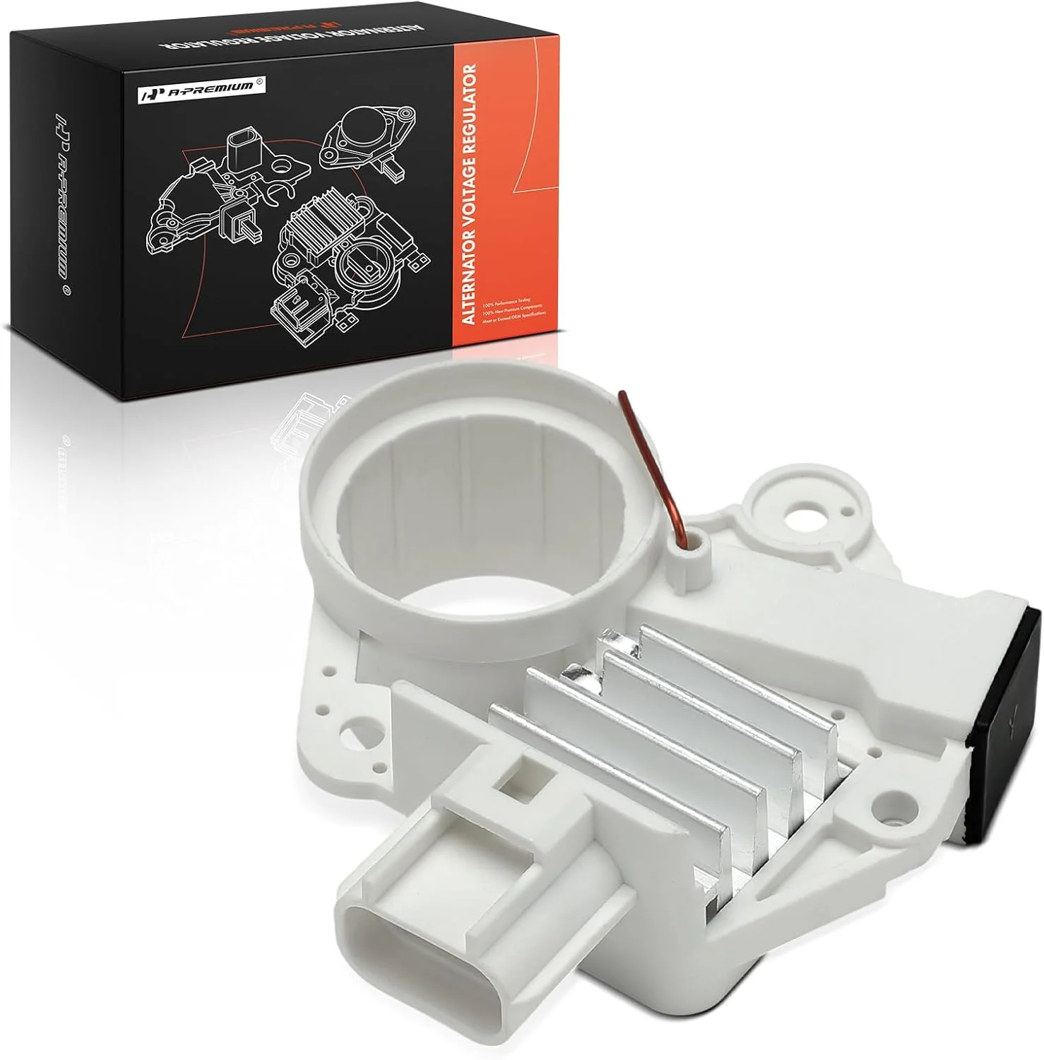A-Premium تنظیم کننده ولتاژ دینام جایگزین برای فورد F-150 2004-2008، فوکوس 2000-2004، موستانگ 2005-2008، اسکیپ، وینداستار، مرکوری مونتری، 14 ولت