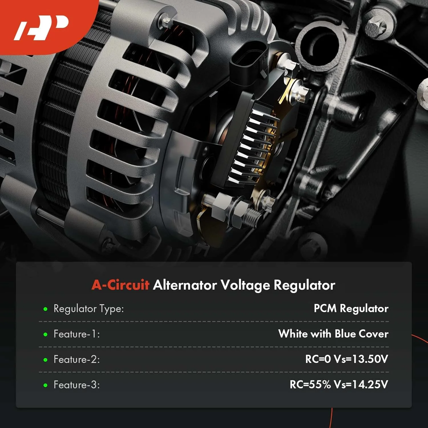 A-Premium تنظیم کننده ولتاژ دینام جایگزین برای فورد F-150 2004-2008، فوکوس 2000-2004، موستانگ 2005-2008، اسکیپ، وینداستار، مرکوری مونتری، 14 ولت