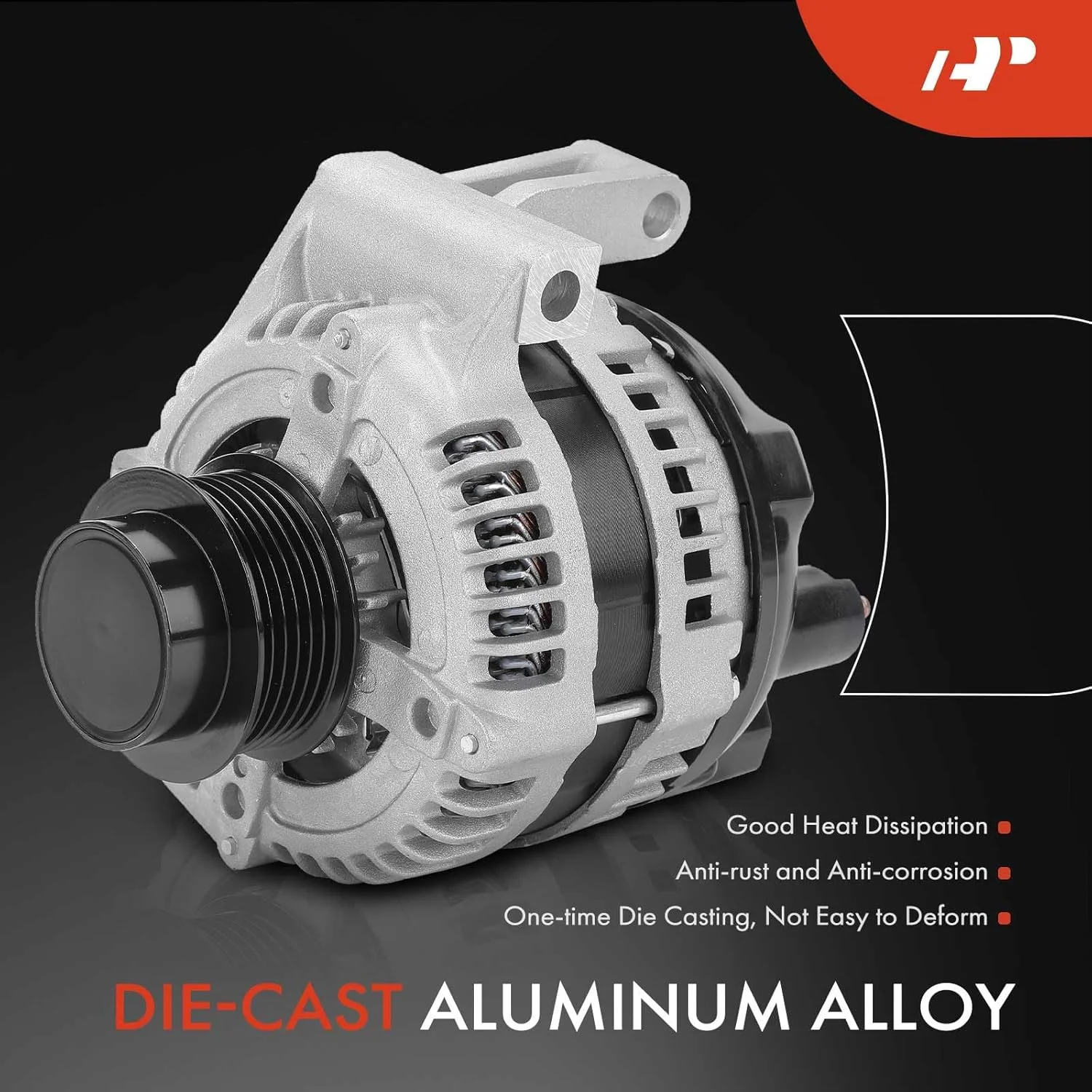 آلترناتور A-Premium سازگار با شورولت ایمپالا 2007-2008، V6 3.9L، 12 ولت 150 آمپر، پولی کلاچ 6 شیار، جهت چرخش ساعتگرد
