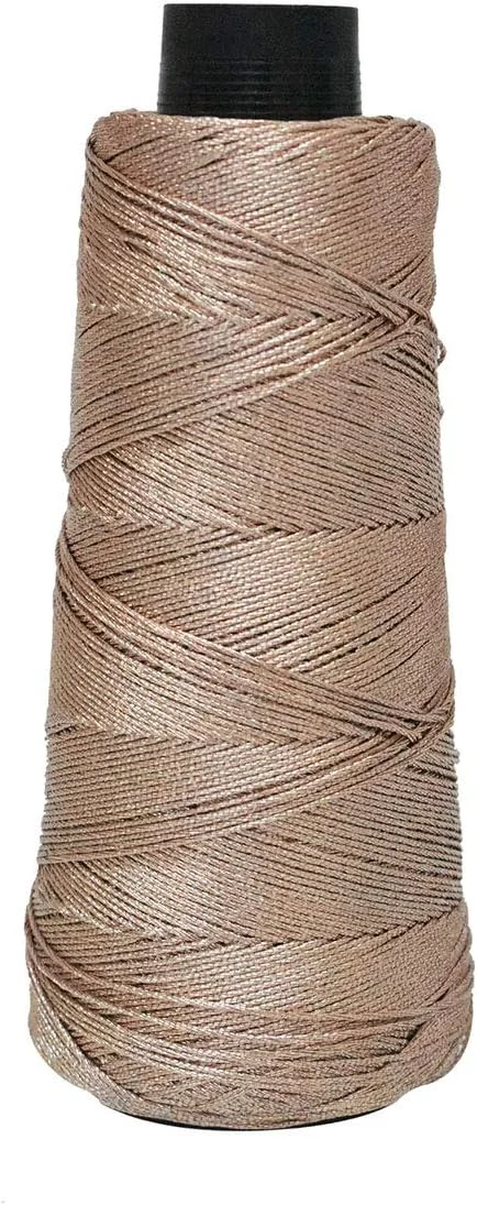 نخ زری فلزی گلدوزی Embroiderymaterial برای گلدوزی به رنگ رزگلد - 300 یارد 1 رول