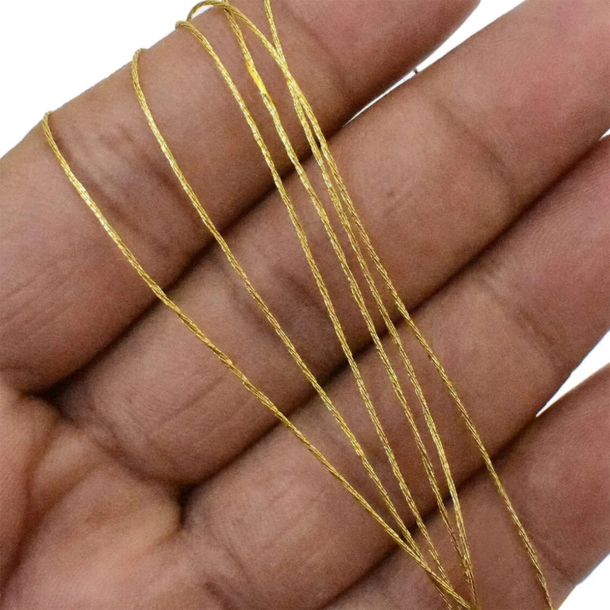 نخ زری فلزی گلدوزی Embroiderymaterial، ایمن برای استفاده در ماشین و گلدوزی دستی، 300 یارد/رول، بسته 2 عددی (نقره ای و طلایی)