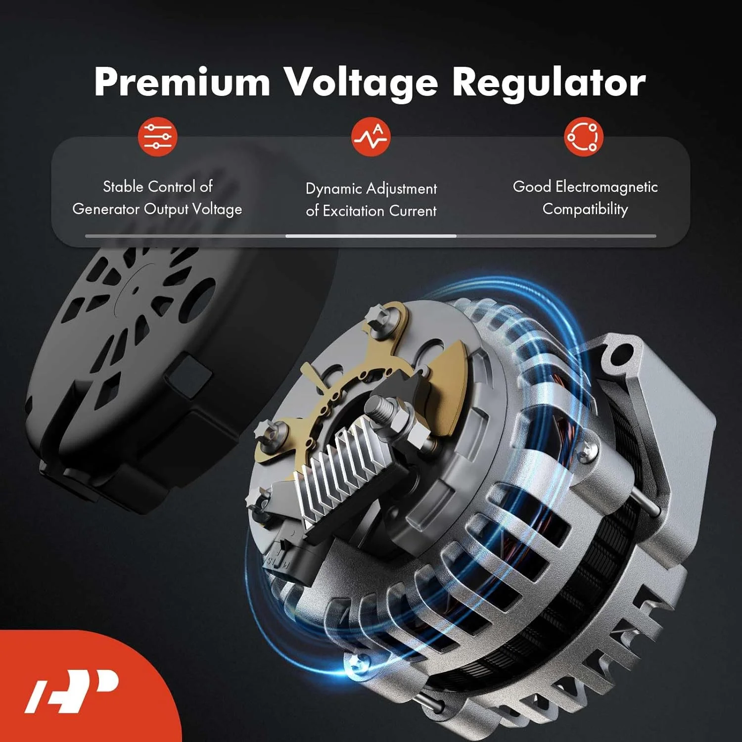 رگولاتور ولتاژ آلترناتور A-Premium جایگزین برای شورولت کوروت 2006-2014 ونچر 2002-2005 پونتیاک مونتانا 2002-2005 اولدزموبیل سیلوئت، 14