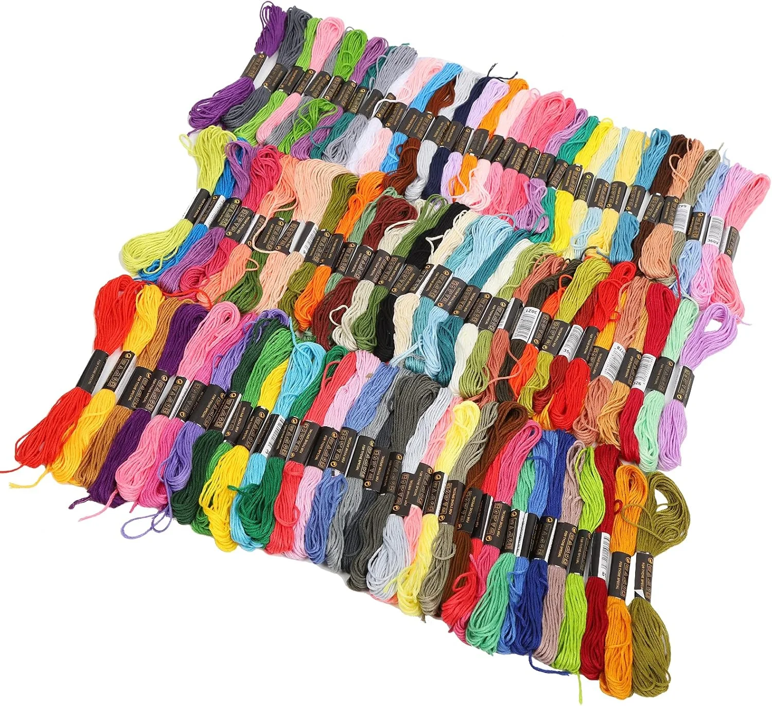 نخ گلدوزی، نخ چرخ خیاطی 100 عددی نخ خیاطی رنگی پلی استر پروژه های دست ساز خانگی نخ های رنگی نخ خیاطی برای چرخ خیاطی و دست دوز