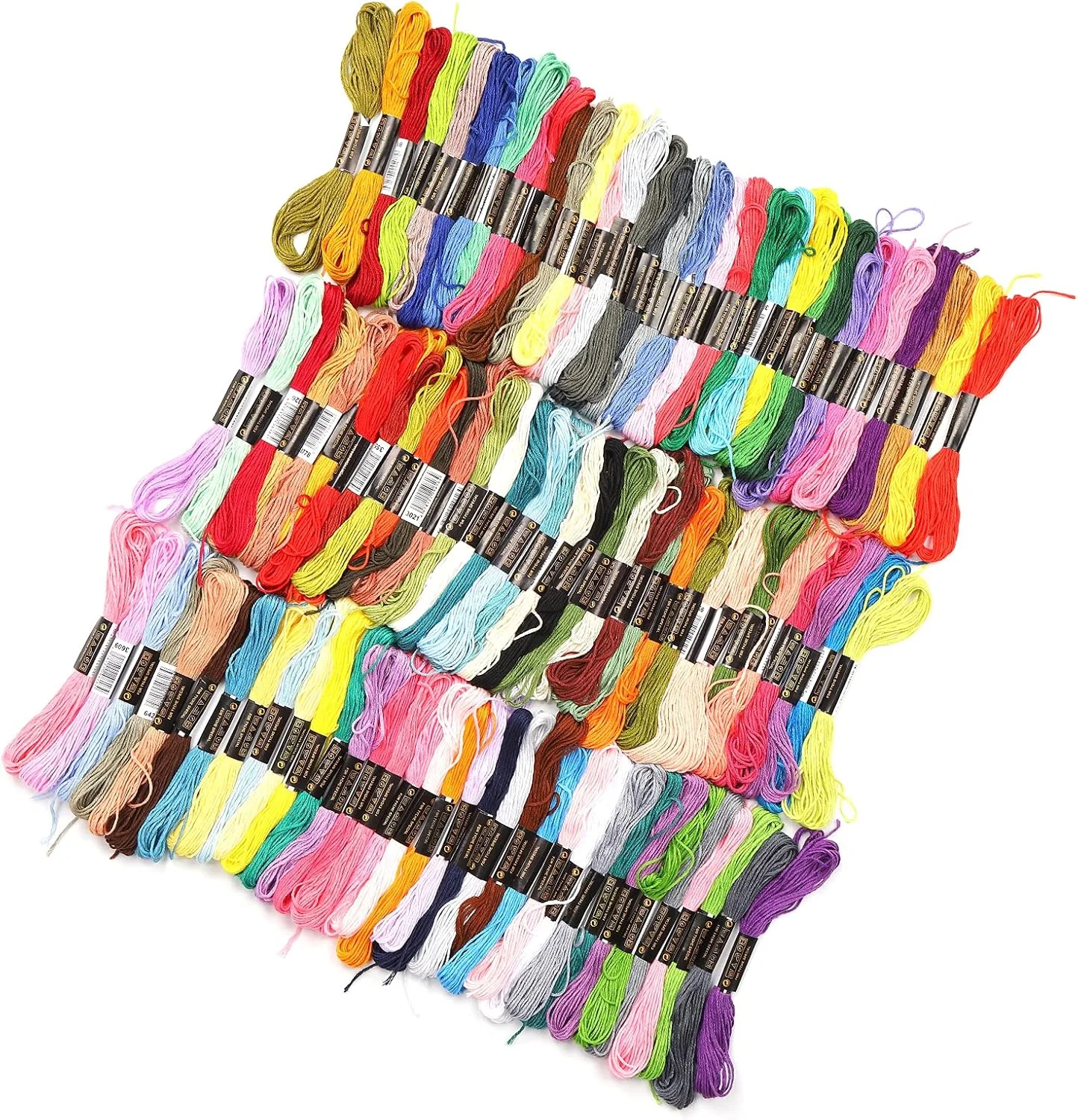 نخ گلدوزی، نخ چرخ خیاطی 100 عددی نخ خیاطی رنگی پلی استر پروژه های دست ساز خانگی نخ های رنگی نخ خیاطی برای چرخ خیاطی و دست دوز