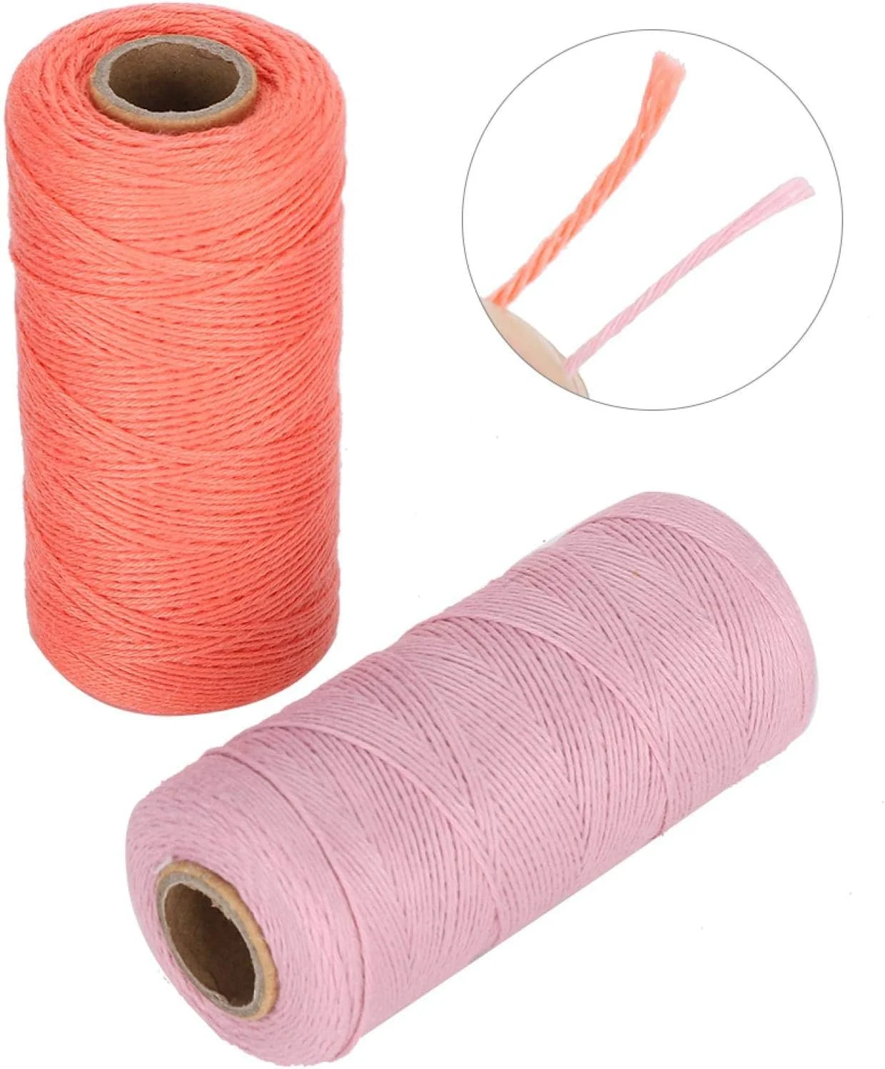 نخ ماشین گلدوزی، 2 عدد نخ ماشین گلدوزی 8/4 نخ تار و پود بافندگی کارپ توره پنبه ریسندگی 250 متر