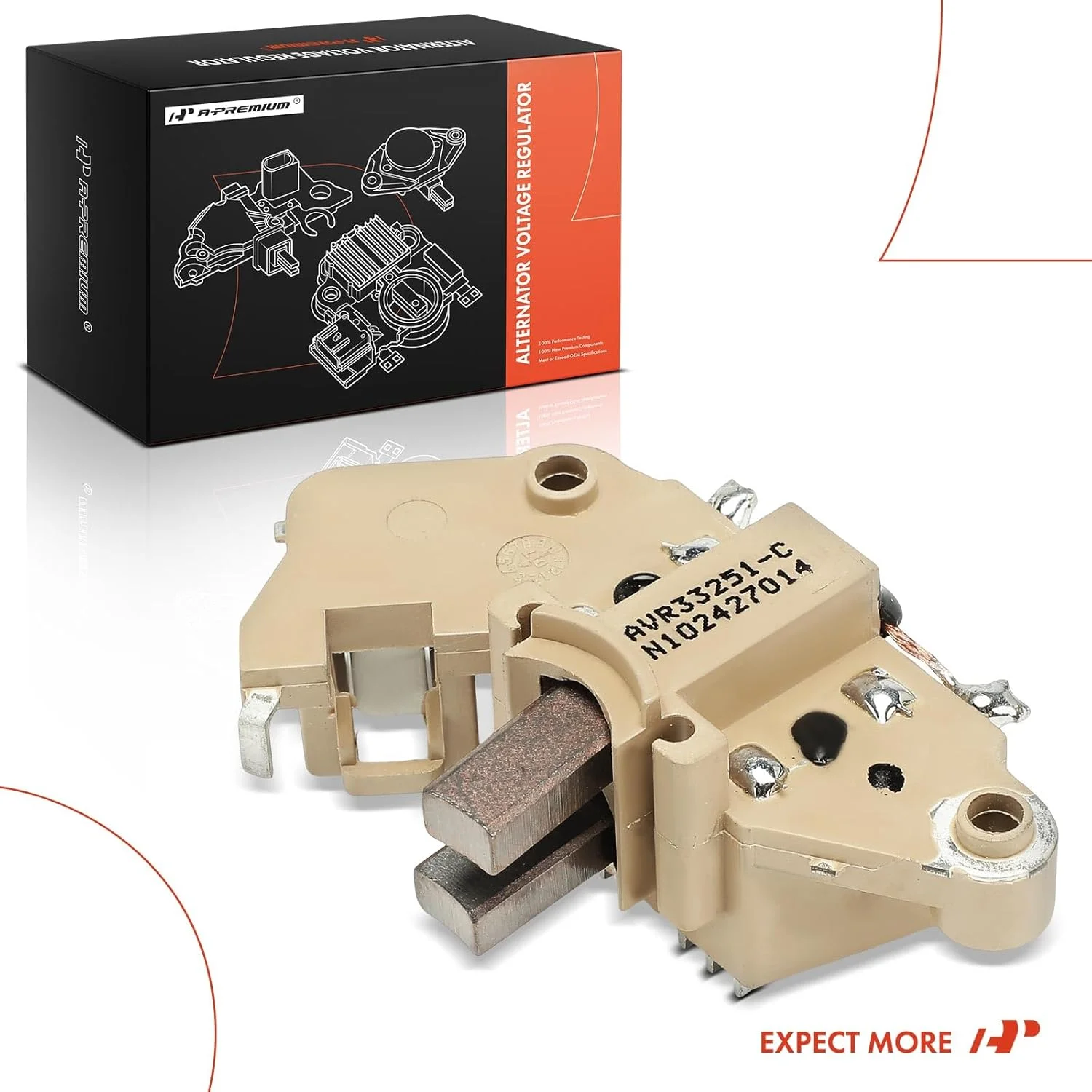 رگولاتور ولتاژ آلترناتور A-Premium 14.5V سازگار با هیوندای سوناتا 1989-1991، اکسل 1990-1994 و میتسوبیشی میراژ، پریسیس و کرایسلر کانکوئست و دوج کلت و ایگل سامیت و پلیموث کلت