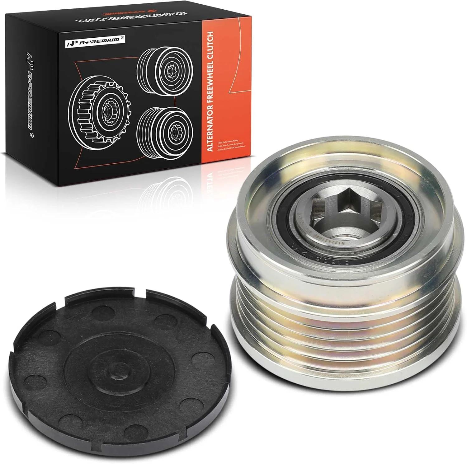 پولی کلاچ دینام A-Premium سازگار با ولوو C70 2006، S40 2004-2006، V50 2005-2006، 2.4L 2.5L، 5 شیار جهت عقربه های ساعت