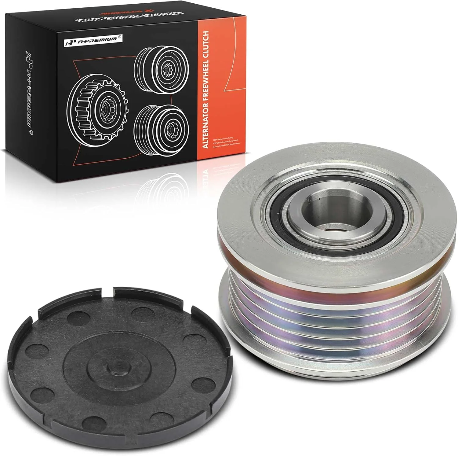 پولی کلاچ دینام A-Premium سازگار با ولوو C70 2007-2013، C30 2008-2013، S40 2007-2011، V50 2007-2011، 2.4L 2.5L، 5 شیار جهت عقربه های ساعت