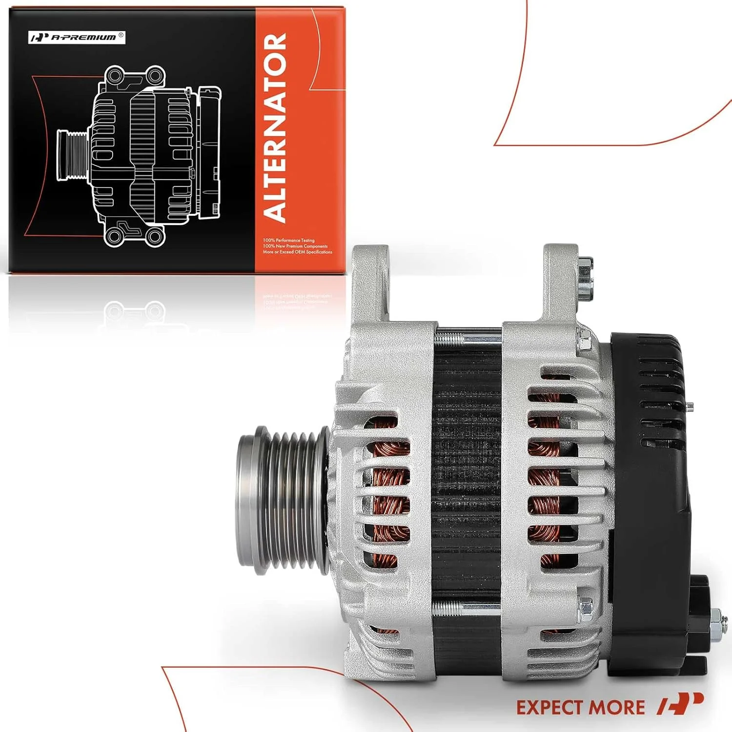 دینام جایگزین A-Premium برای آئودی A6/A7 Quattro 2012-2016، 3.0L V6 دیزل DOHC توربوشارژ، 180 آمپر/12 ولت، پولی کلاچ 6 شیار، CW