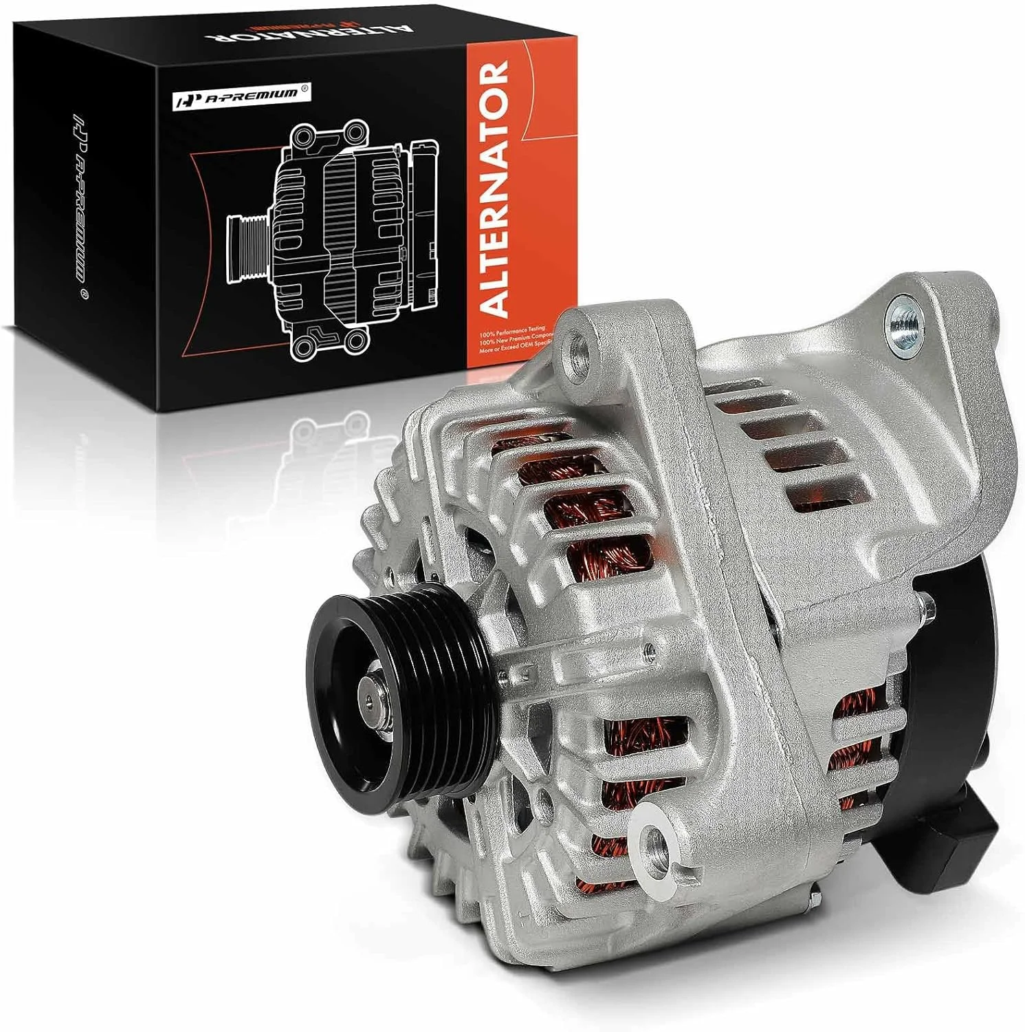 دینام A-Premium سازگار با سری BMW F15 X5 مدل 2014 2015 2016 2017 2018 موتور 3.0 لیتری، 14 ولت 220 آمپر پولی 6 شیاره چرخش در جهت عقربه های ساعت
