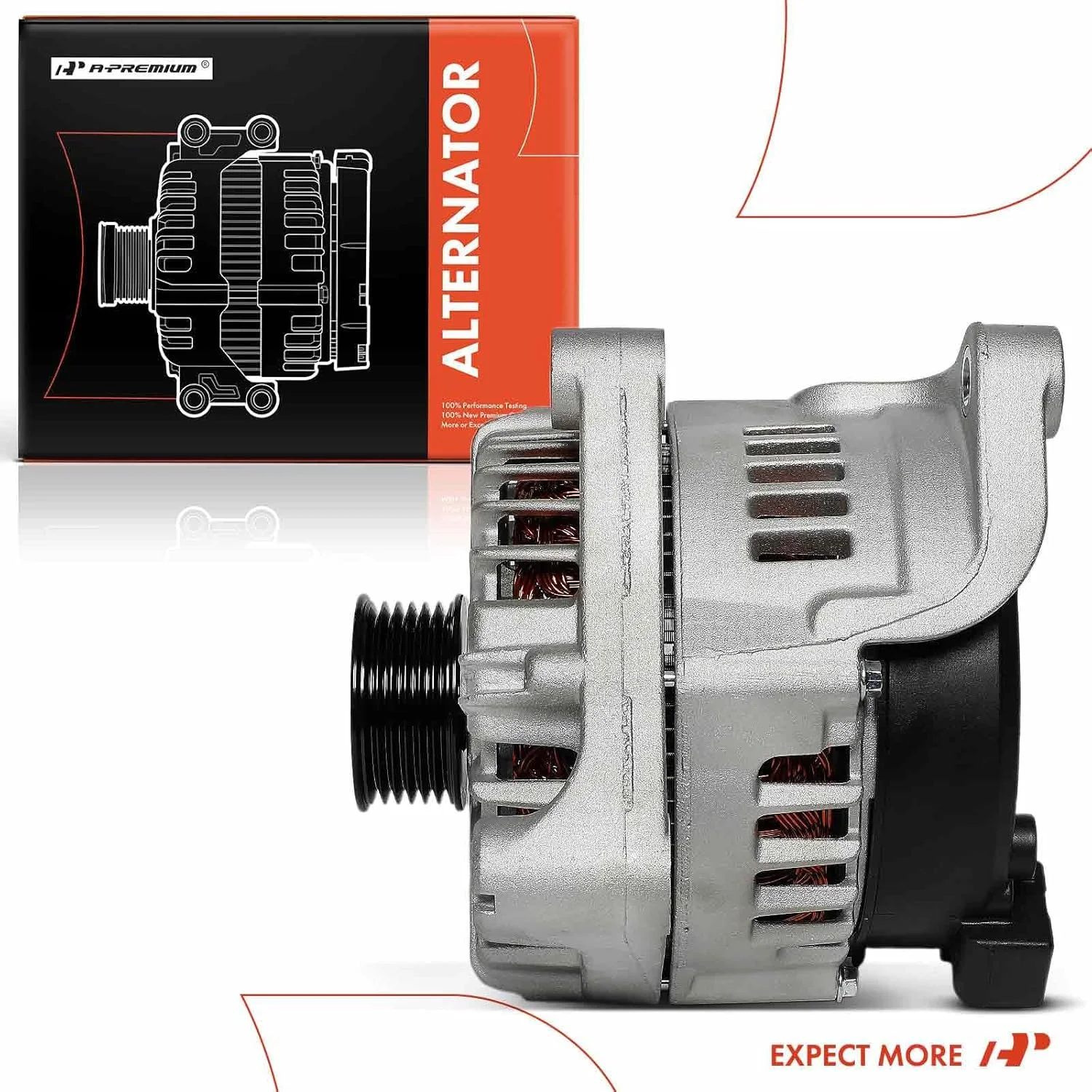 دینام A-Premium سازگار با سری BMW F15 X5 مدل 2014 2015 2016 2017 2018 موتور 3.0 لیتری، 14 ولت 220 آمپر پولی 6 شیاره چرخش در جهت عقربه های ساعت