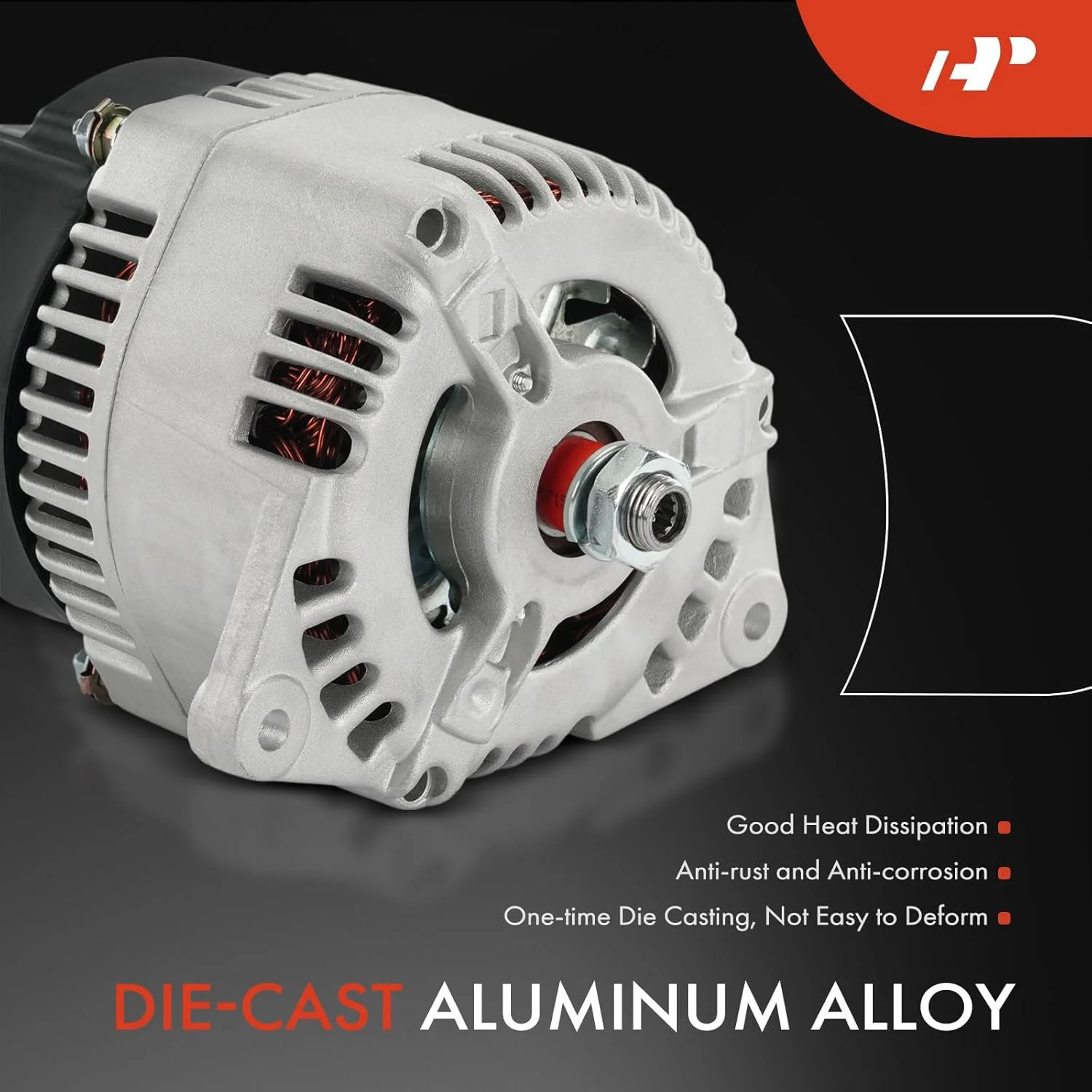 دینام A-Premium سازگار با Caterpillar Ag. & Ind. 420D 2003-2006، 432D 2004-2006، 432E 2006-2008، 432F 2012-2013، D3K 2007-2014، D4H، D4K، D5K و JCB 411، 530، 580، 14 ولت 120 آمپر جهت چرخش در جهت عقربه های ساعت