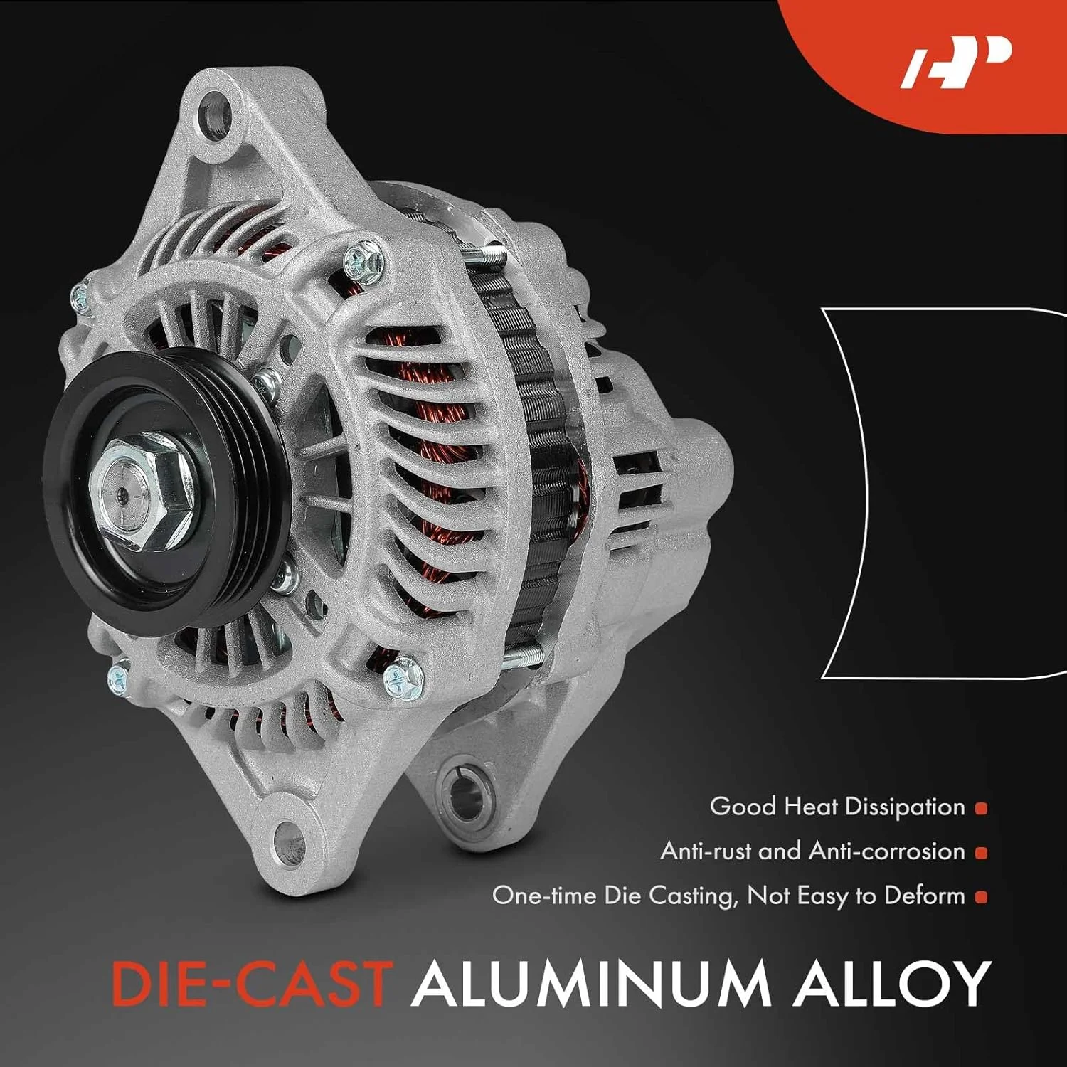 آلترناتور A-Premium سازگار با کرایسلر PT Cruiser 2006 2007 2008 2009 2010 2.4L، تنفس طبیعی، 12 ولت 100 آمپر پولی 4 شیار جهت عقربه های ساعت