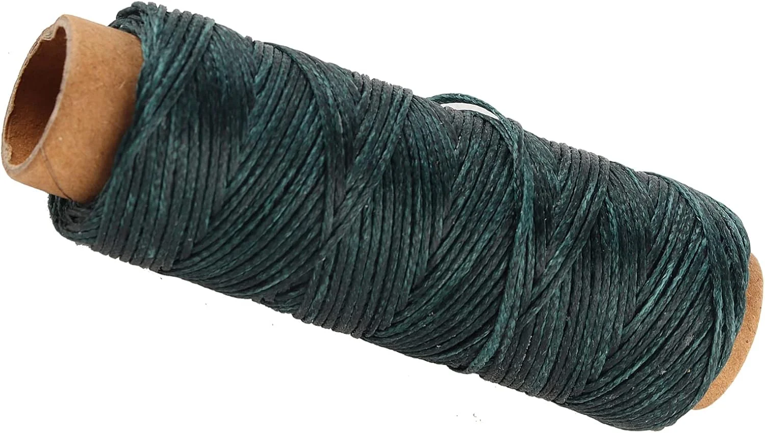 نخ موم زده تخت چرمی Eujgoov 50 متری، مقاوم در برابر سایش، دوخت بادوام با پلی استر سبز تیره برای پروژه های چرمی، DIY، تعمیر کفش (سبز)