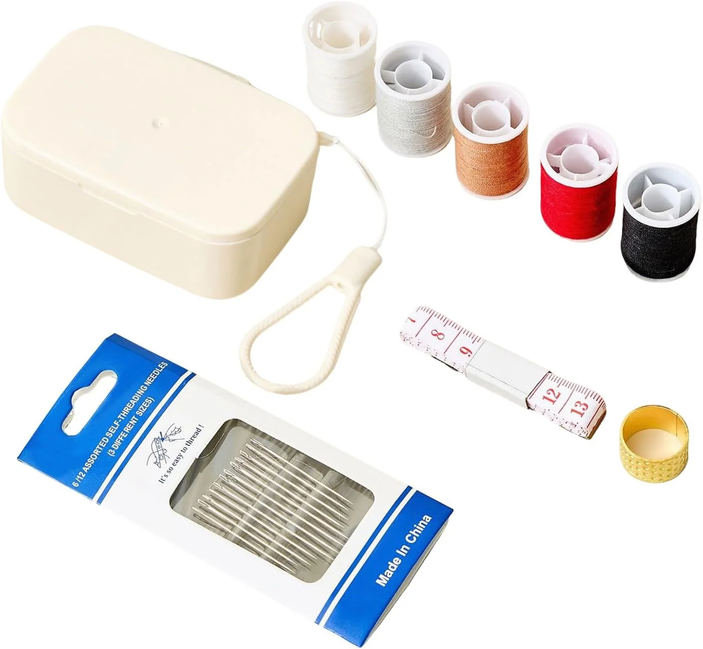 ست لوازم خیاطی دستی، مجموعه لوازم خیاطی مغناطیسی مسافرتی خانگی - لوازم جانبی قابل حمل برای تعمیرات خانوادگی برای زنان، مردان، نوجوانان، مادربزرگ ها، مبتدیان و مادران