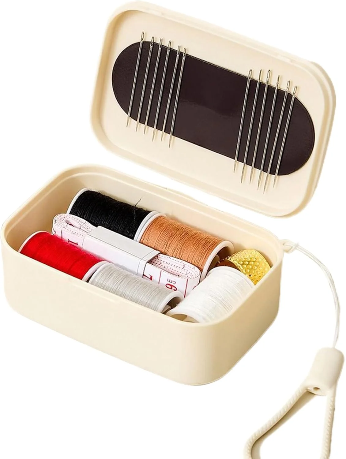 جعبه خیاطی قابل حمل - جعبه مغناطیسی کوچک سوزن و نخ | لوازم جانبی تعمیر خانوادگی قابل حمل پروژه تعمیر سریع برای کودکان بزرگسالان مبتدی مردان زنان نوجوان مادربزرگ