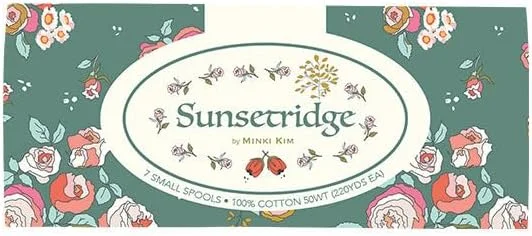 نخ کوک Sunsetridge اثر مینکی کیم، ۷ قرقره کوچک، ۱۰۰% پنبه، وزن ۵۰ - ایده آل برای گلدوزی دستی، لحاف دوزی، دوخت رویه، خیاطی تزئینی - ساخت ایتالیا نخ کوک Sunsetridge اثر مینکی کیم، ۷ قرقره کوچک، ۱۰۰% پنبه، وزن ۵۰ - ایده آل برای گلدوزی دستی، لحاف دوزی، دوخت رویه، خیاطی تزئینی - ساخت ایتالیا