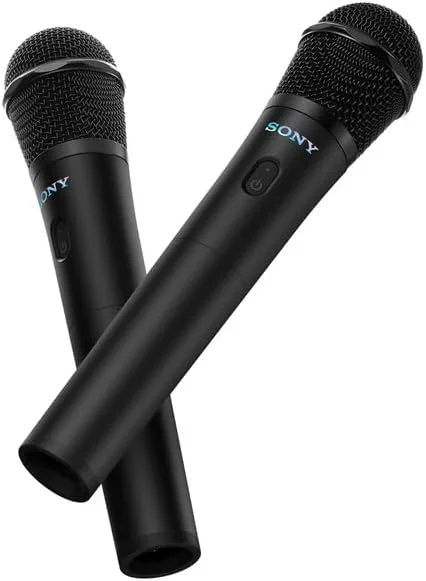 میکروفون بی سیم سونی ULT MIC برای کارائوکه با باتری 20 ساعته، شامل دو میکروفون بی سیم و گیرنده (UOULTMIC1)