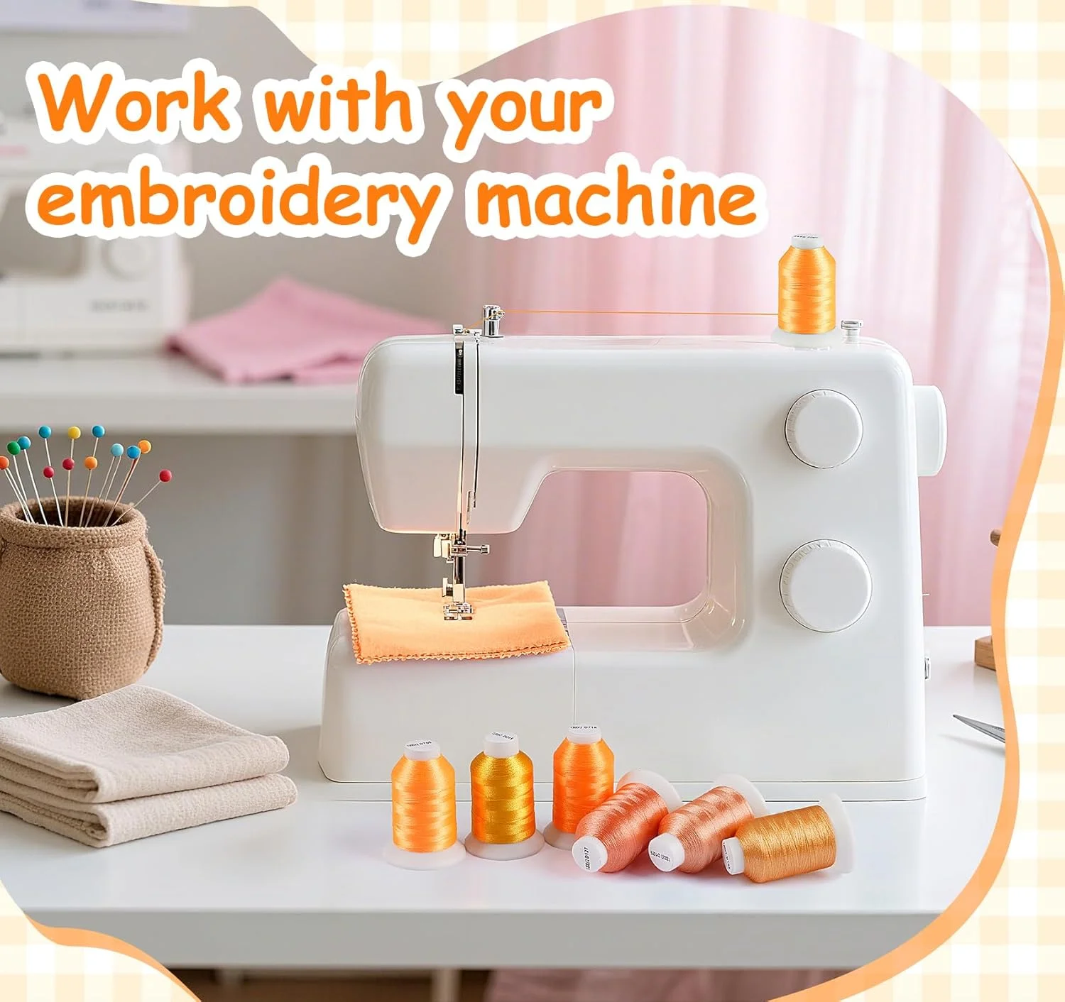 ست نخ خیاطی Lemonfilter، نخ خیاطی 6 رنگ 550 یارد در هر قرقره نخ پلی استر Hilos para Coser برای چرخ خیاطی، دست یا گلدوزی، مجموعه نخ های خیاطی برای مبتدیان (زرد) ست نخ خیاطی Lemonfilter، نخ خیاطی 6 رنگ 550 یارد در هر قرقره نخ پلی استر Hilos para Coser برای چرخ خیاطی، دست یا گلدوزی، مجموعه نخ های خیاطی برای مبتدیان (زرد)