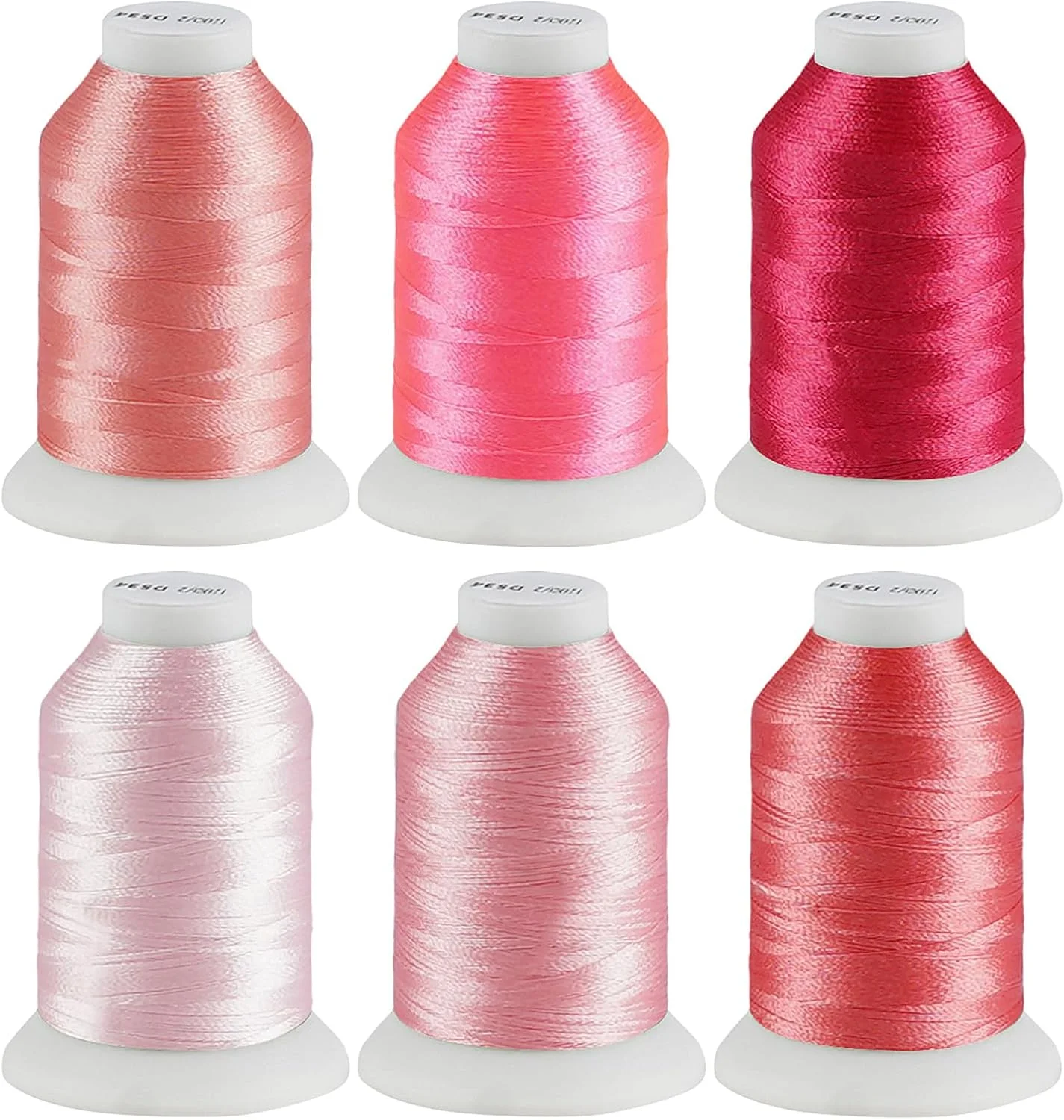 نخ خیاطی Lemonfilter، کیت نخ خیاطی 6 رنگ برای چرخ خیاطی، 550 یارد در هر قرقره، نخ های پلی استر برای مبتدیان، Hilos para Coser برای دوخت دستی یا گلدوزی (صورتی)