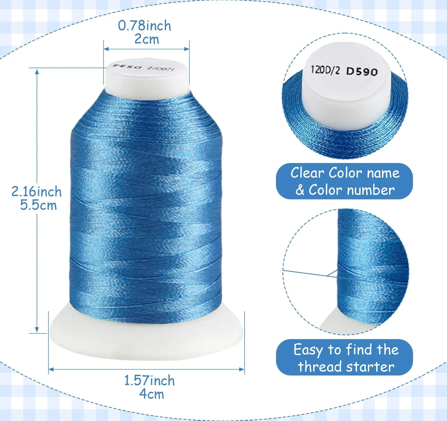 ست نخ خیاطی Lemonfilter، 6 رنگ نخ خیاطی 500 متری در هر قرقره، نخ های پلی استر Hilos para Coser برای چرخ خیاطی، کاردستی دستی، مجموعه نخ خیاطی برای مبتدیان (آبی) ست نخ خیاطی Lemonfilter، 6 رنگ نخ خیاطی 500 متری در هر قرقره، نخ های پلی استر Hilos para Coser برای چرخ خیاطی، کاردستی دستی، مجموعه نخ خیاطی برای مبتدیان (آبی)