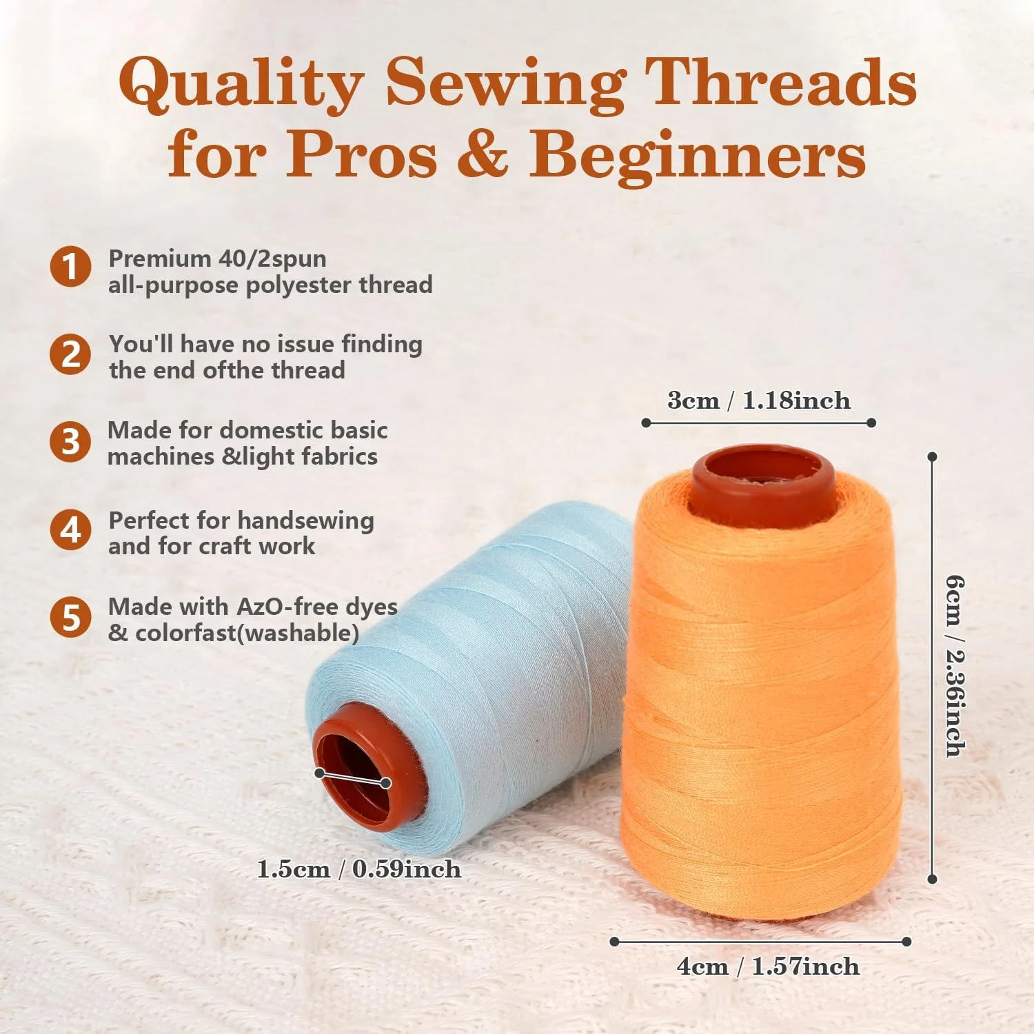 ست نخ خیاطی 12 عددی، قرقره های 30wt، 12 رنگ متنوع، هر کدام 800 یارد نخ پلی استر برای خیاطی دستی و ماشینی، دوخت، لحاف دوزی، سردوز (ZH-12PCSYMXBZ) ست نخ خیاطی 12 عددی، قرقره های 30wt، 12 رنگ متنوع، هر کدام 800 یارد نخ پلی استر برای خیاطی دستی و ماشینی، دوخت، لحاف دوزی، سردوز (ZH-12PCSYMXBZ)