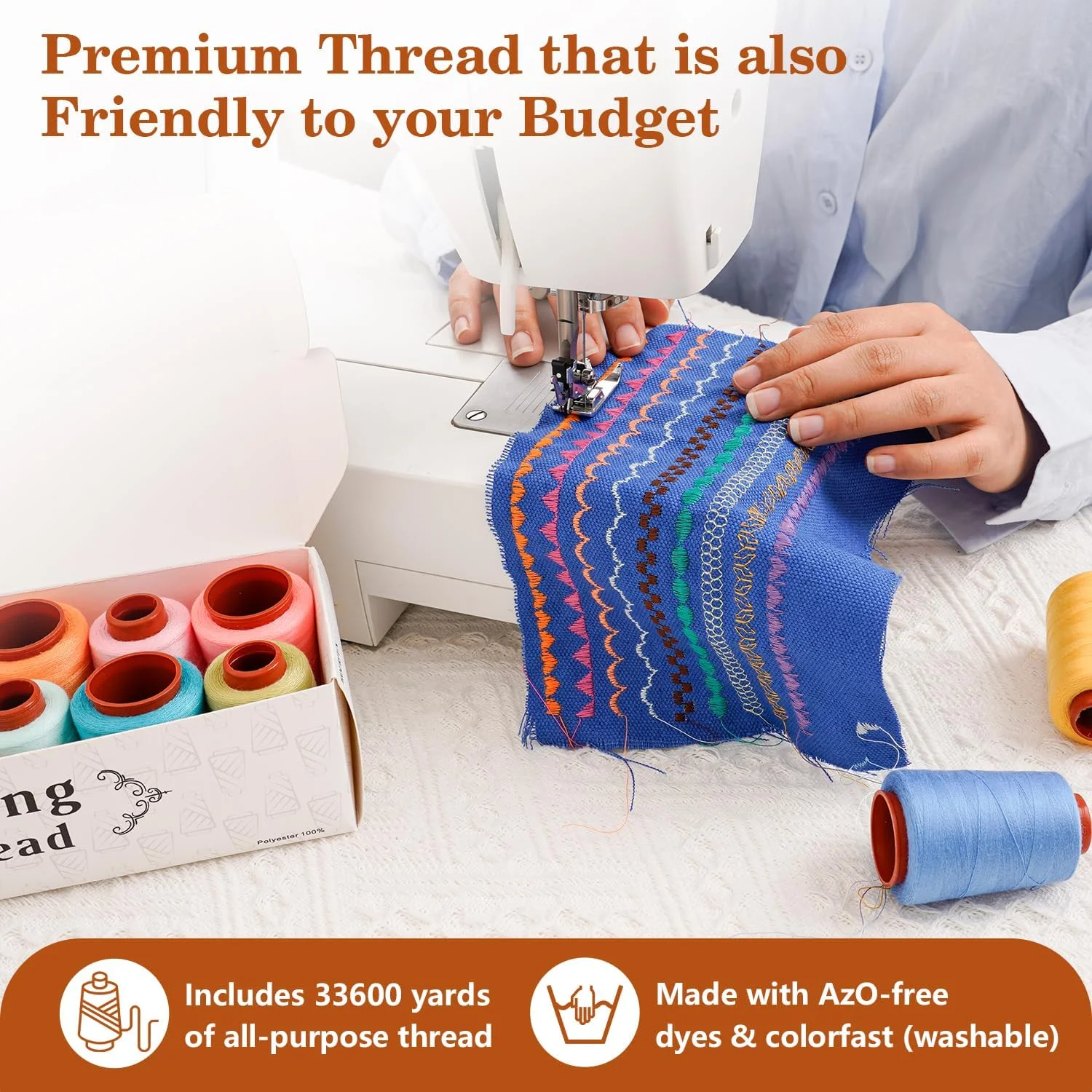 ست نخ خیاطی 12 عددی، قرقره های 30wt، 12 رنگ متنوع، هر کدام 800 یارد نخ پلی استر برای خیاطی دستی و ماشینی، دوخت، لحاف دوزی، سردوز (ZH-12PCSYMXBZ) ست نخ خیاطی 12 عددی، قرقره های 30wt، 12 رنگ متنوع، هر کدام 800 یارد نخ پلی استر برای خیاطی دستی و ماشینی، دوخت، لحاف دوزی، سردوز (ZH-12PCSYMXBZ)