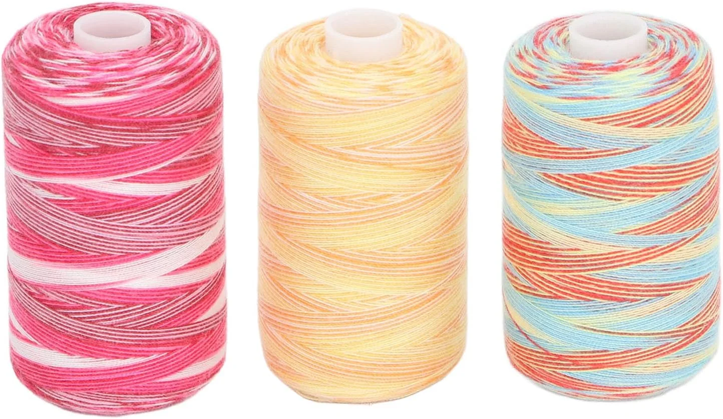 کیت نخ خیاطی 1000 یاردی Tnfeeon برای چرخ خیاطی، دوخت دستی، گلدوزی با رنگ های زنده، جنس عالی، طراحی کاربردی برای تمام سطوح، ایده آل برای استفاده روزمره