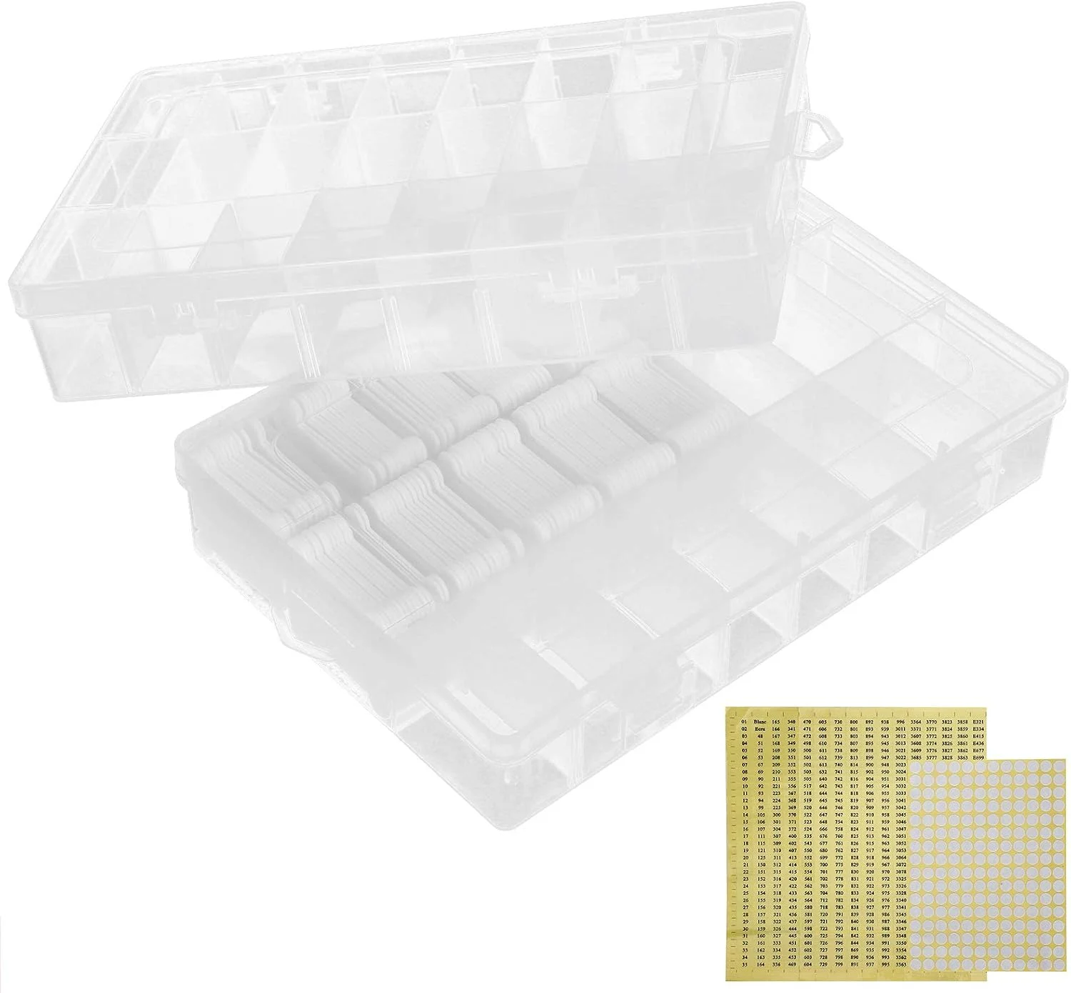 Tnfeeon 150 عدد ماسوره نخ دندان پلاستیکی، سازمان دهنده نخ گلدوزی، ماسوره نخ بخیه متقاطع گلدوزی با جعبه ذخیره سازی برای خیاطی DIY صنایع دستی