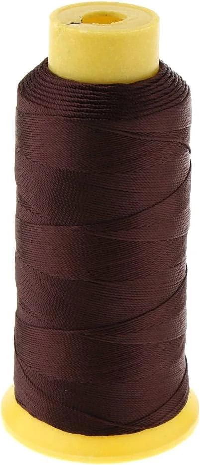 280 متر نخ دوخت نایلونی روکش مبلمان 210D، قرقره DIY 9 لایه - قهوه ای