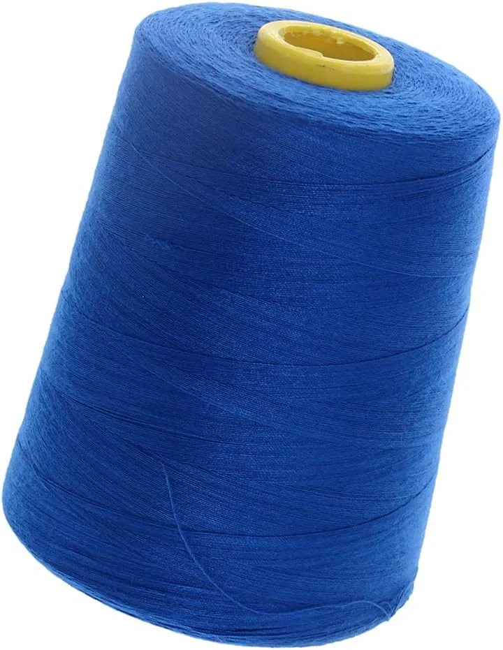 نخ خیاطی، 8000 یارد در هر قرقره نخ گلدوزی پلی استر 402 نخ سردوز، نخ اتصال مناسب برای ماشین خیاطی، خیاطی دستی آبی رویال 291 1 عدد