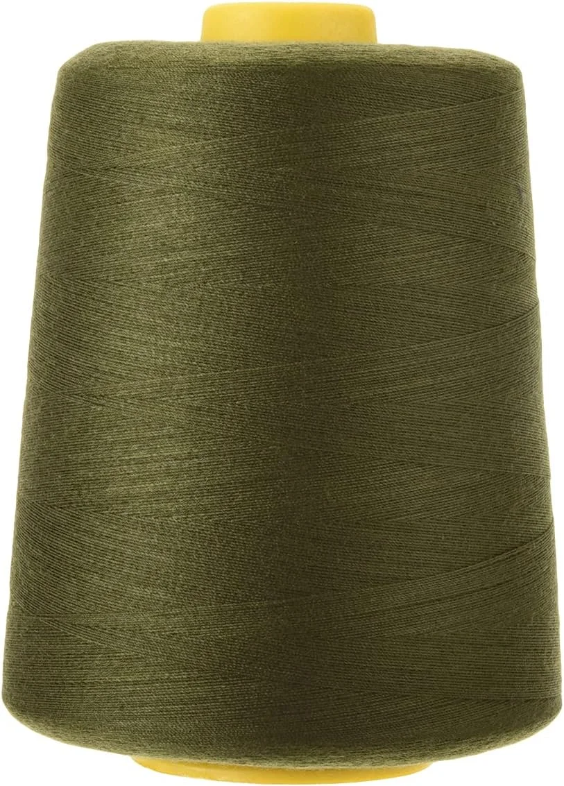 نخ خیاطی، نخ گلدوزی پلی استر 402، نخ سردوز، 8000 یارد در هر قرقره، نخ اتصال سردوز برای چرخ خیاطی DIY، سبز ارتشی 422، 2 عدد