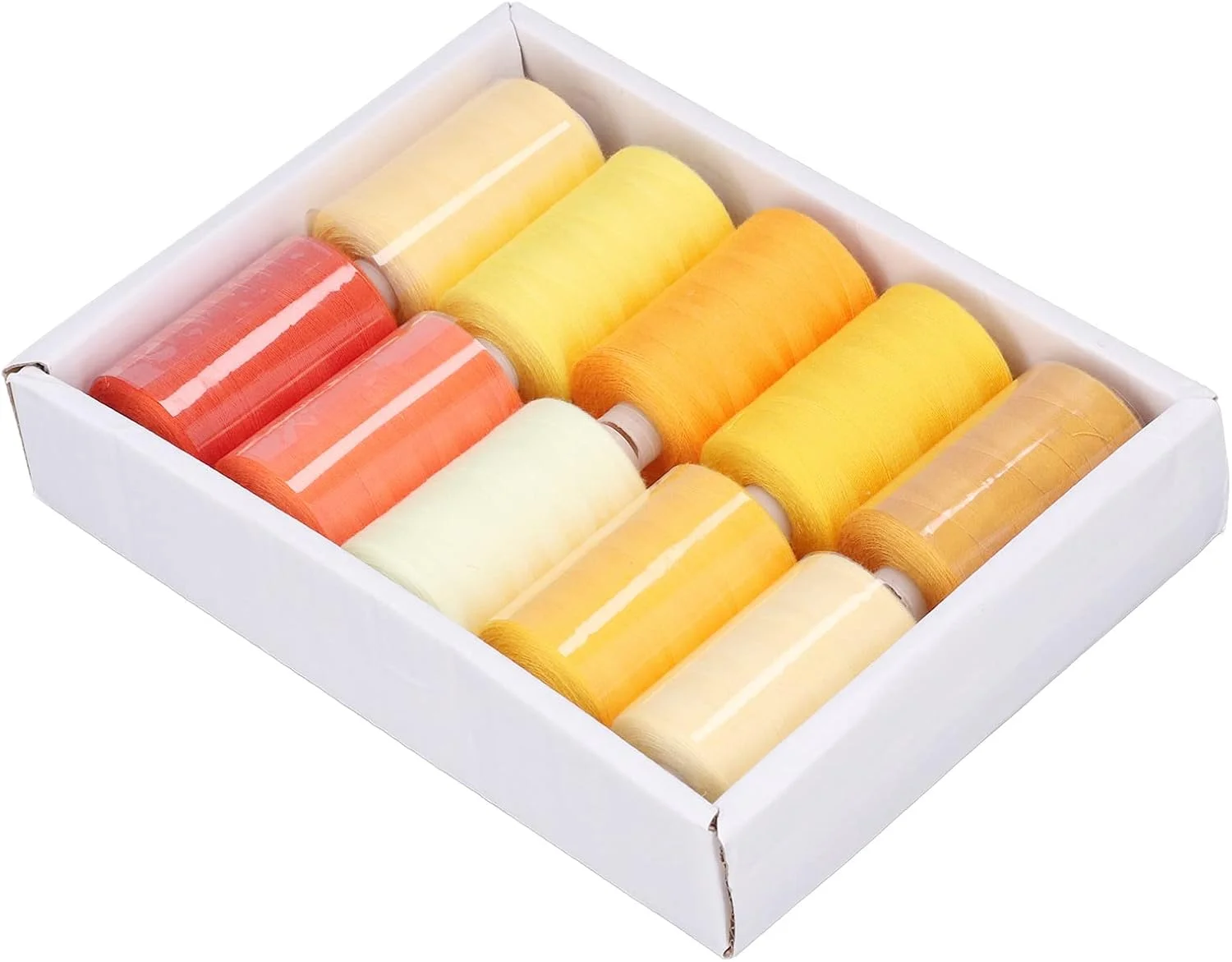 نخ خیاطی پلی استر DJGvgtf، سری زرد 1000 یارد ابزار گلدوزی خانگی برای اقلام گلدوزی برای خیاطی دستی