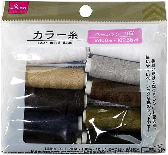 نخ رنگی دایسو - 100 متر - 109.4 یارد - 10 عدد - پایه