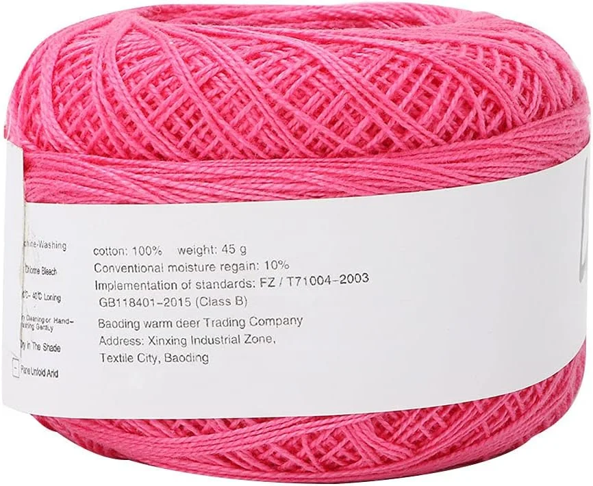 نخ توری پنبه ای دست بافت ابریشم تابستانی، 6602 سفید شیری نخ های پنبه ای بادوام با استحکام بالا نخ مخروطی سردوز اورلاک خط بافته شده برای گلدوزی دستی یا چرخ خیاطی (6615 قرمز گل رز)